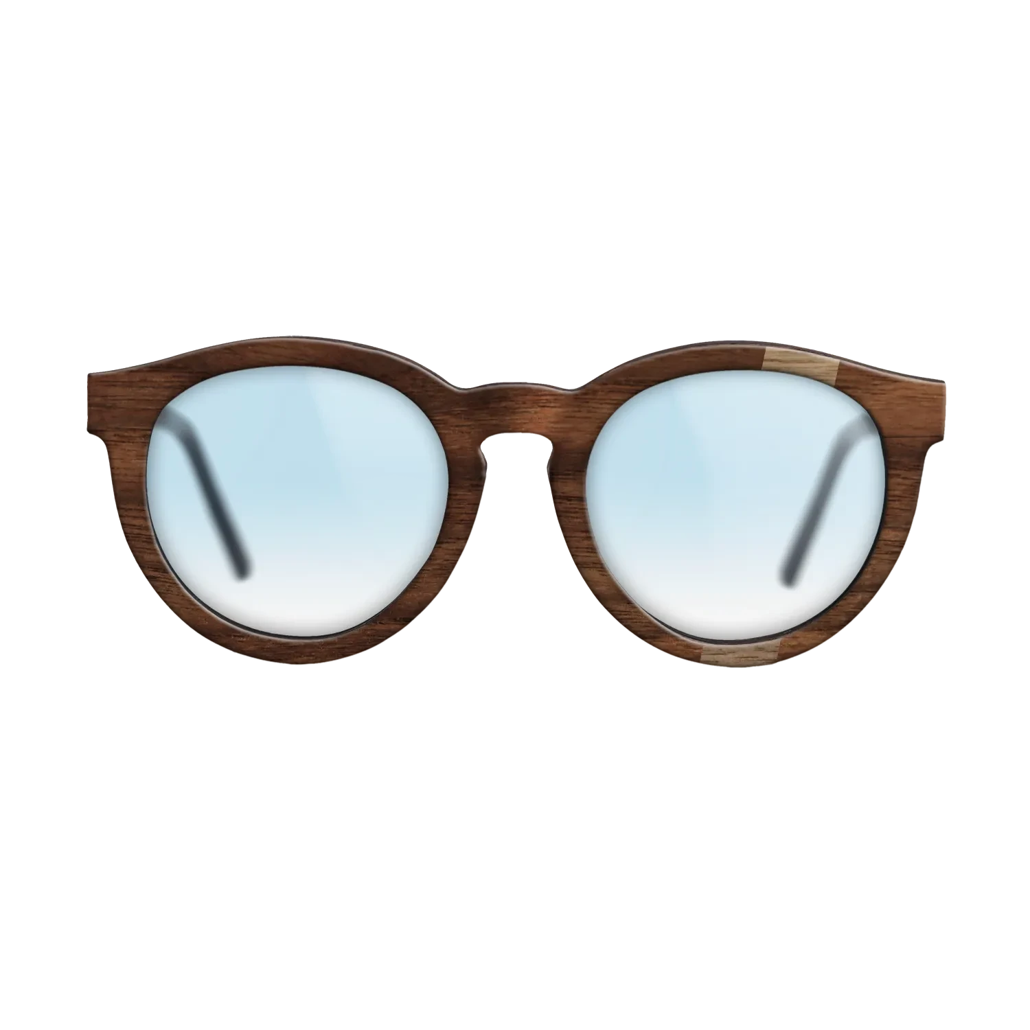 Walnut: Straight Grain,Walnut Claro Dark: Wedge - The Rebel - Round - SIRIS wood optic