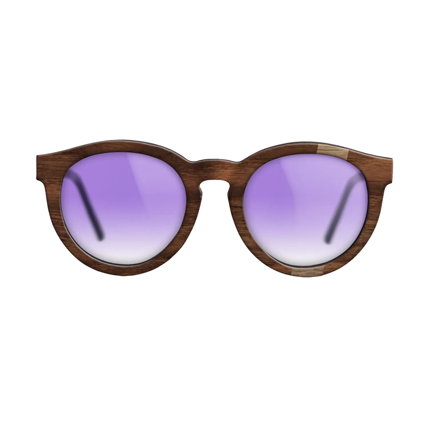 Walnut: Straight Grain,Walnut Claro Dark: Wedge - The Rebel - Round - SIRIS wood optic