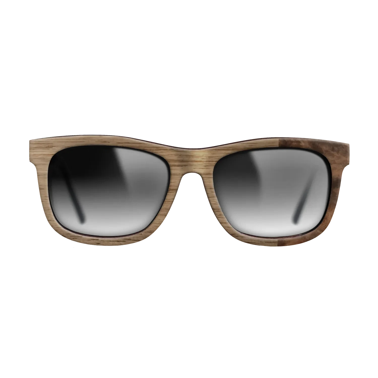 Walnut: Straight Grain,Walnut Burl: Bauhaus - The Hero - Square - SIRIS wood optic