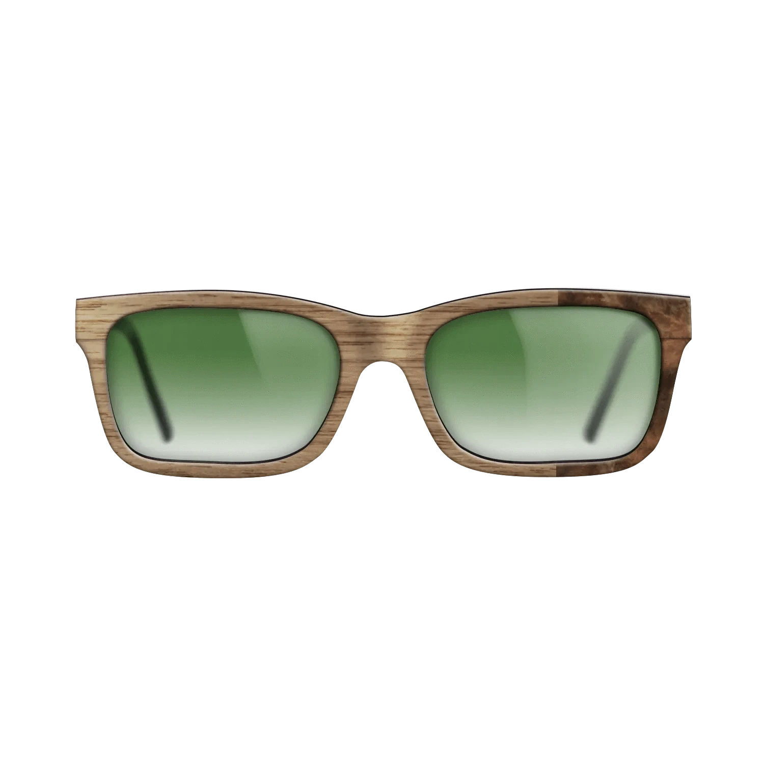 Walnut: Straight Grain,Walnut Burl: Bauhaus - The Sage - Rectangle - SIRIS wood optic