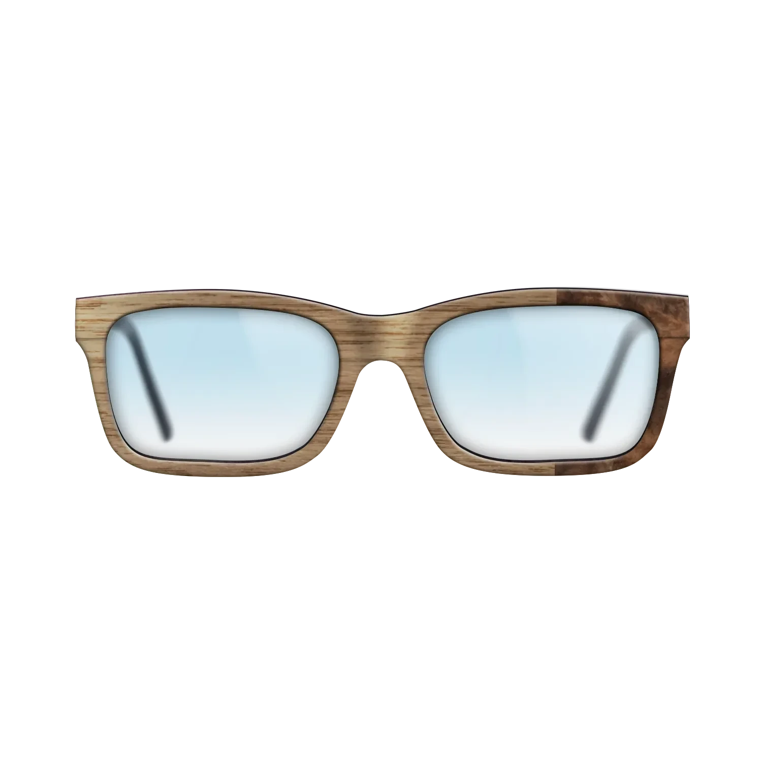 Walnut: Straight Grain,Walnut Burl: Bauhaus - The Sage - Rectangle - SIRIS wood optic