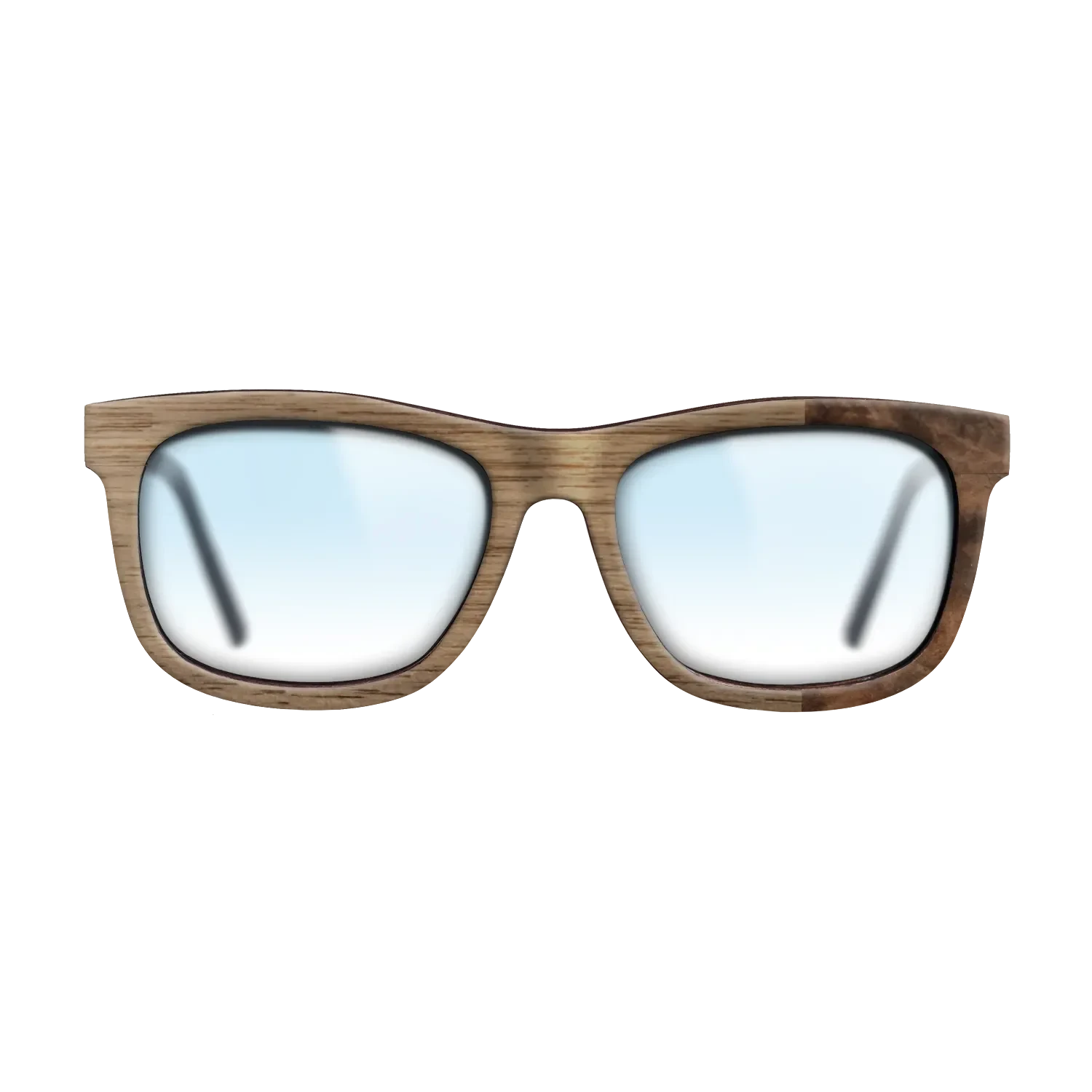 Walnut: Straight Grain,Walnut Burl: Bauhaus - The Hero - Square - SIRIS wood optic