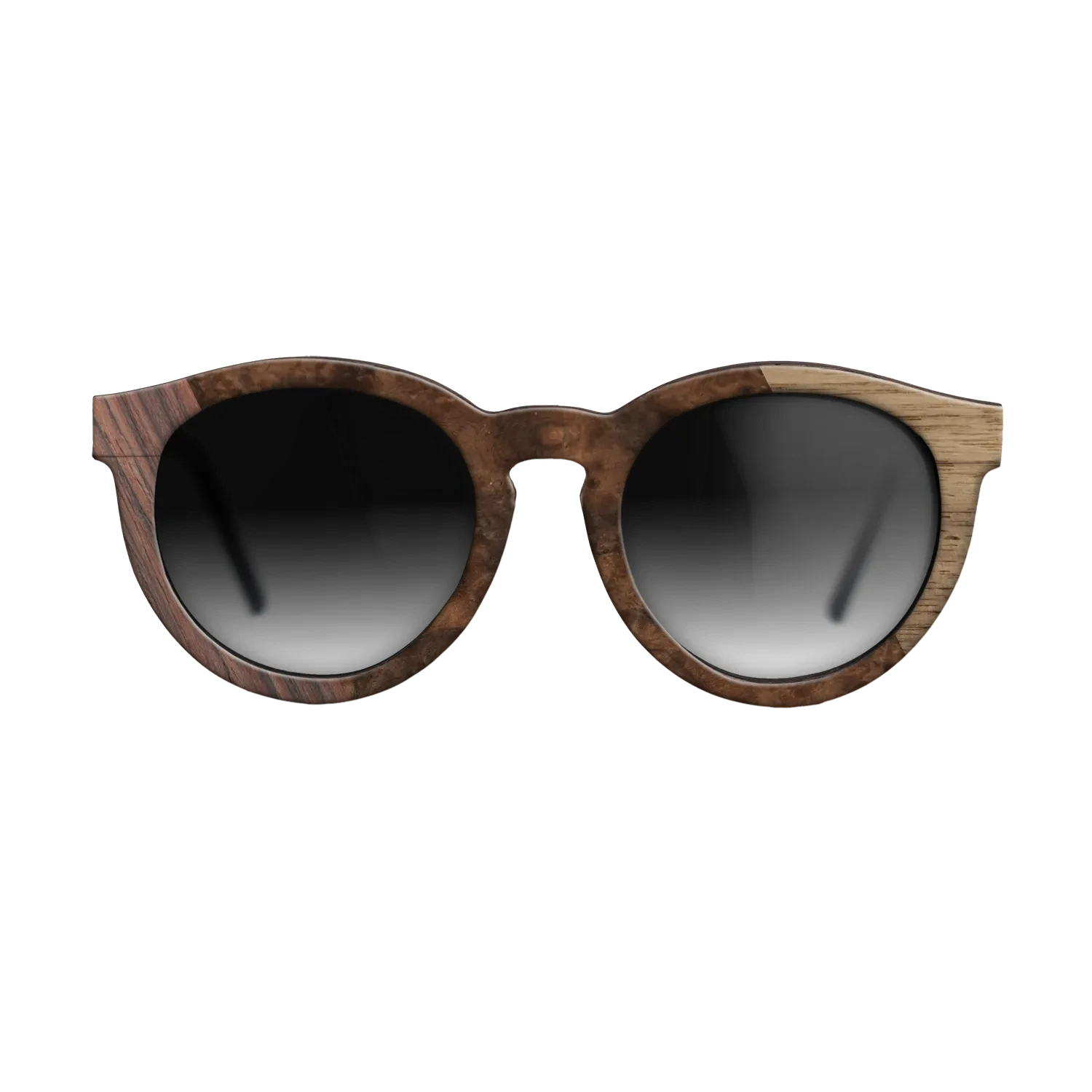 Walnut: Straight Grain,Rosewood Reconstituted,Walnut Burl: Bauhaus - The Rebel - Round - SIRIS wood optic