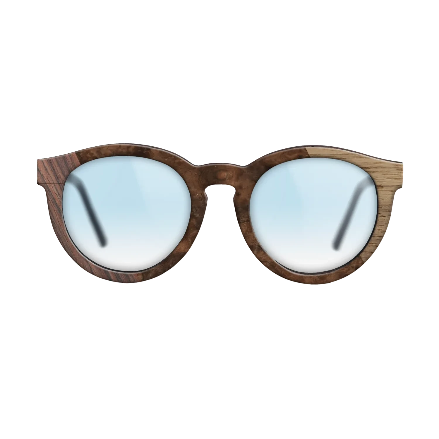 Walnut: Straight Grain,Rosewood Reconstituted,Walnut Burl: Bauhaus - The Rebel - Round - SIRIS wood optic