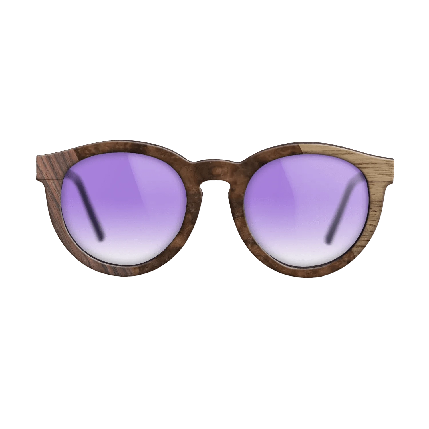 Walnut: Straight Grain,Rosewood Reconstituted,Walnut Burl: Bauhaus - The Rebel - Round - SIRIS wood optic