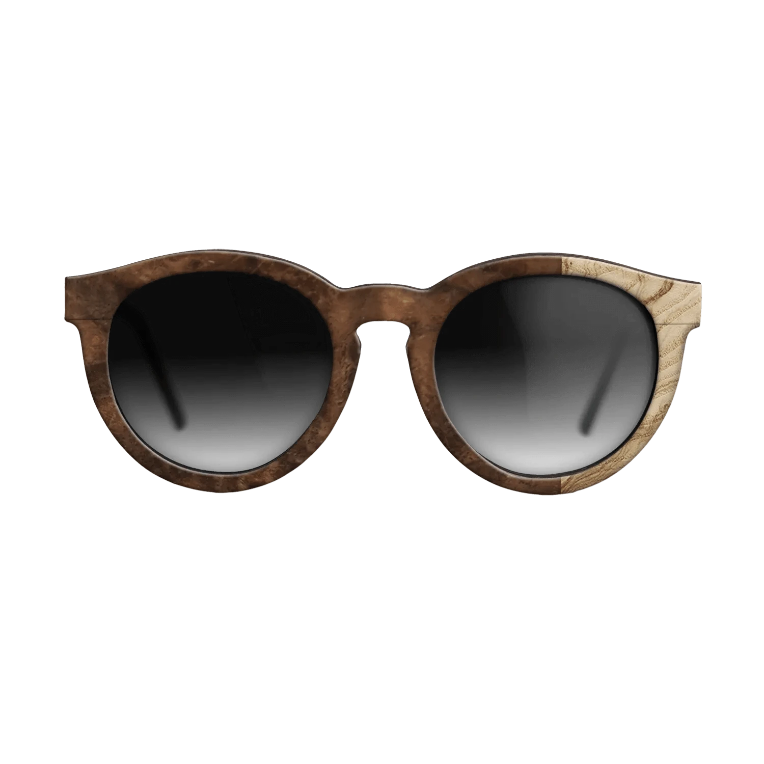 Ziricote Light Quartered,Walnut Claro Light,Ziricote Dark Quartered: Bauhaus - The Rebel - Round - 1960 - SIRIS wood optic