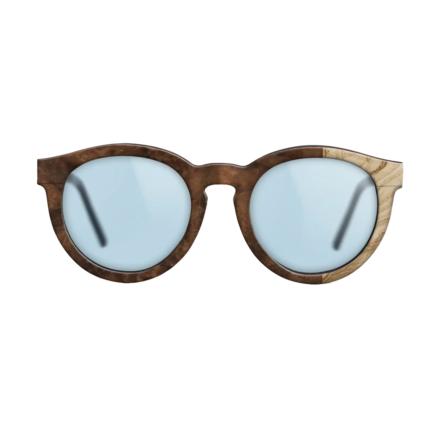 Ziricote Light Quartered,Walnut Claro Light,Ziricote Dark Quartered: Bauhaus - The Rebel - Round - 1960 - SIRIS wood optic