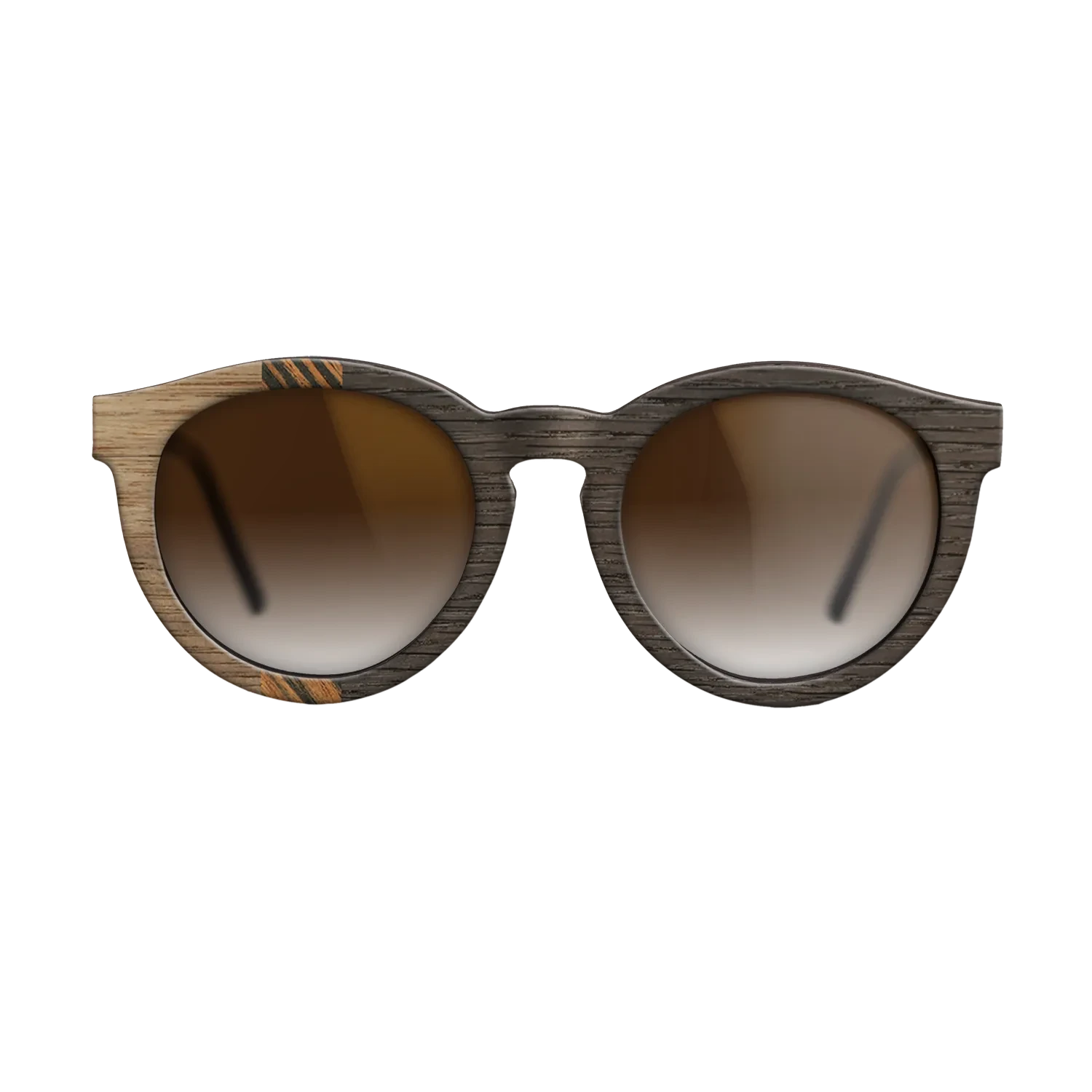 Walnut: Straight Grain,Italian Ebony,Fumed Oak: Bauhaus - The Rebel - Round - SIRIS wood optic