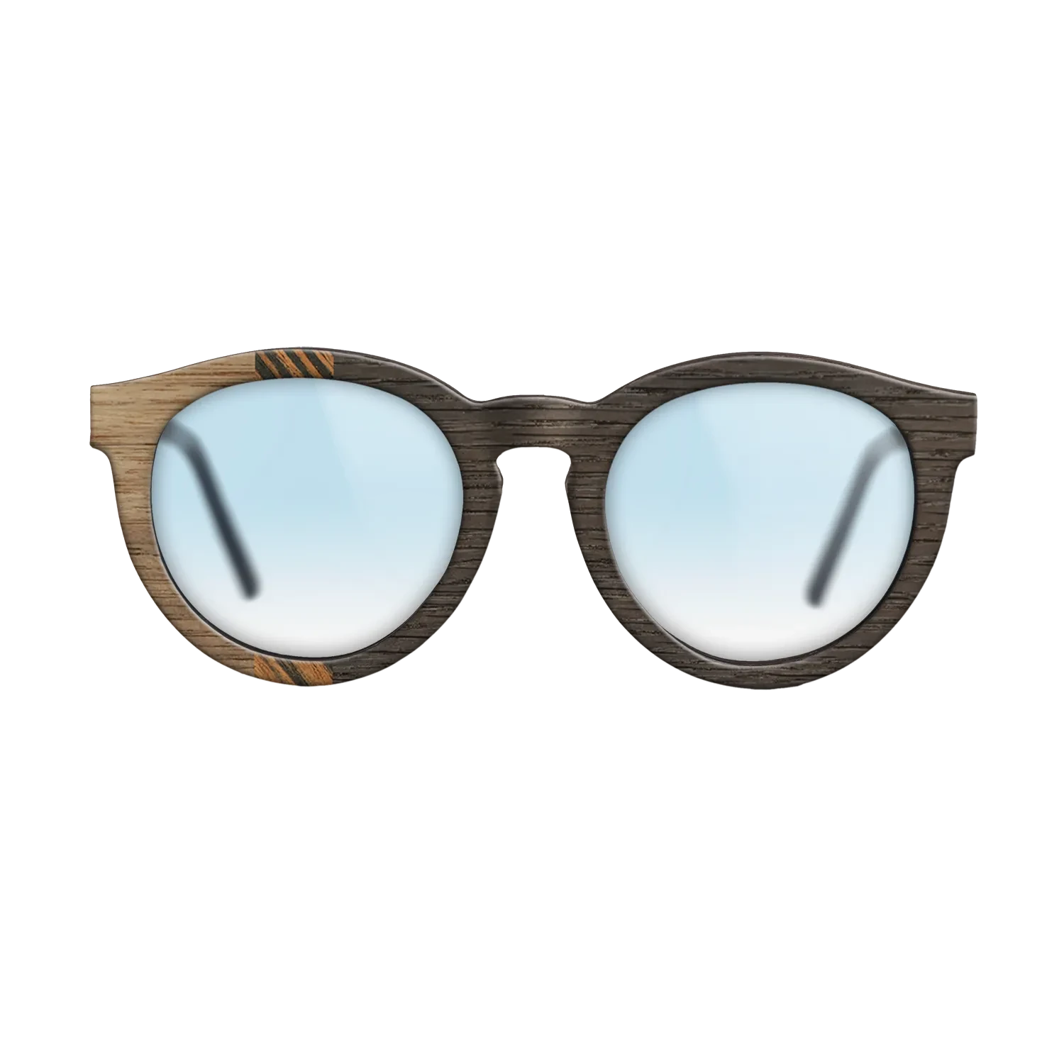 Walnut: Straight Grain,Italian Ebony,Fumed Oak: Bauhaus - The Rebel - Round - SIRIS wood optic