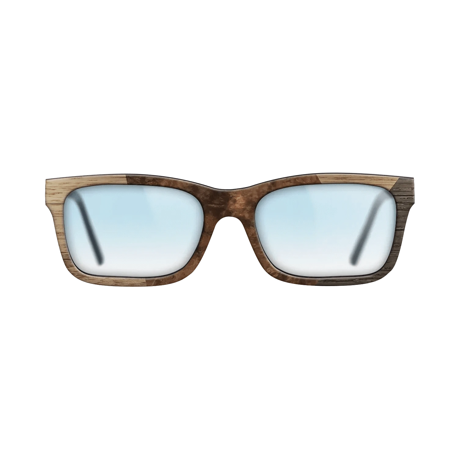 Walnut Burl,Walnut: Straight Grain,Rosewood Reconstituted: Angle Cut - The Sage - Rectangle - 1683 - SIRIS wood optic