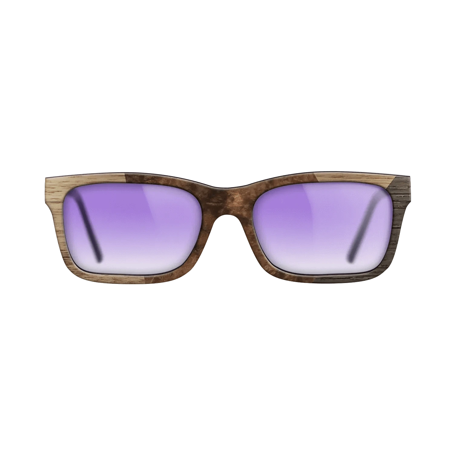 Walnut Burl,Walnut: Straight Grain,Rosewood Reconstituted: Angle Cut - The Sage - Rectangle - 1683 - SIRIS wood optic