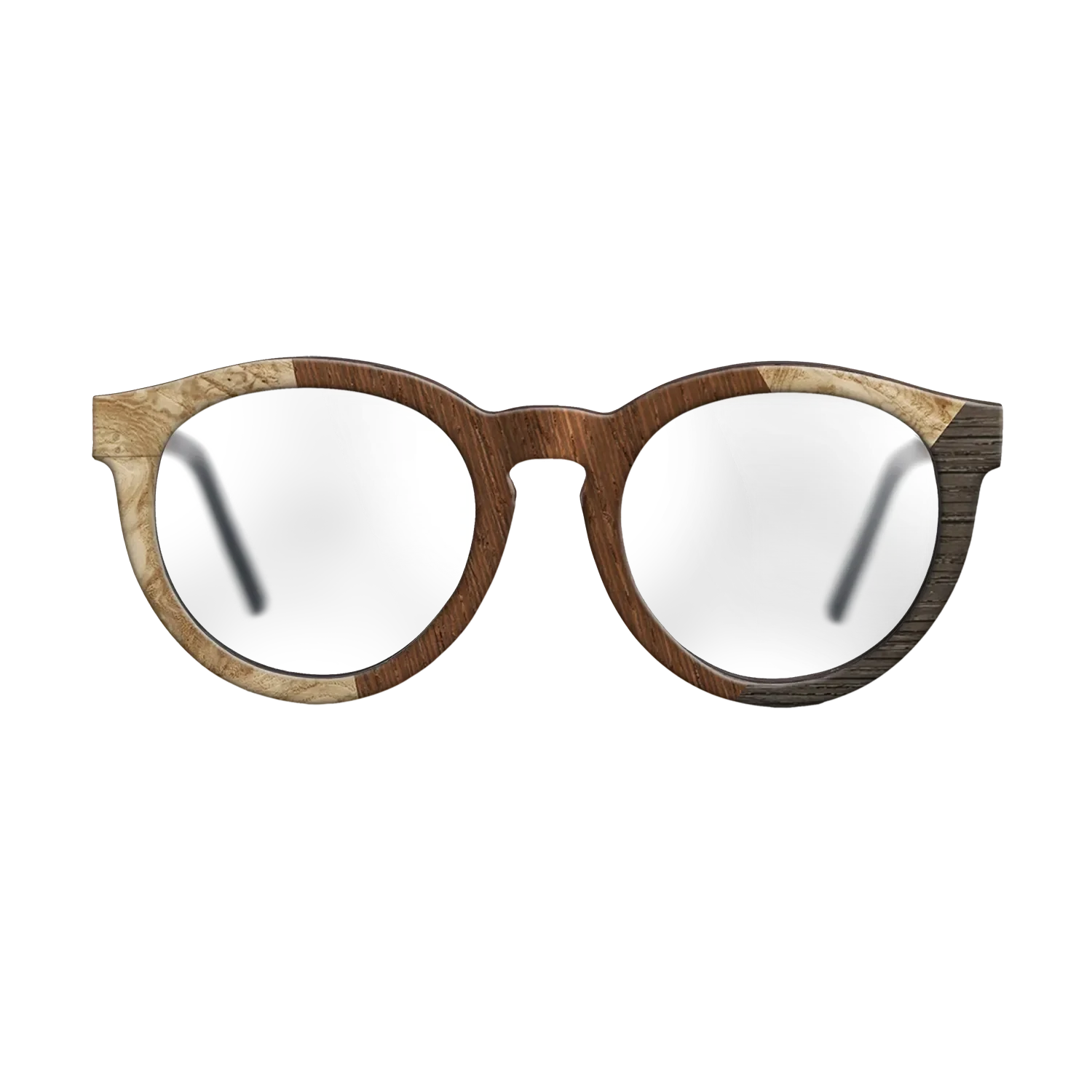 Wenge,Olive Burl,Fumed Oak: Angle Cut - The Rebel - Round - SIRIS wood optic