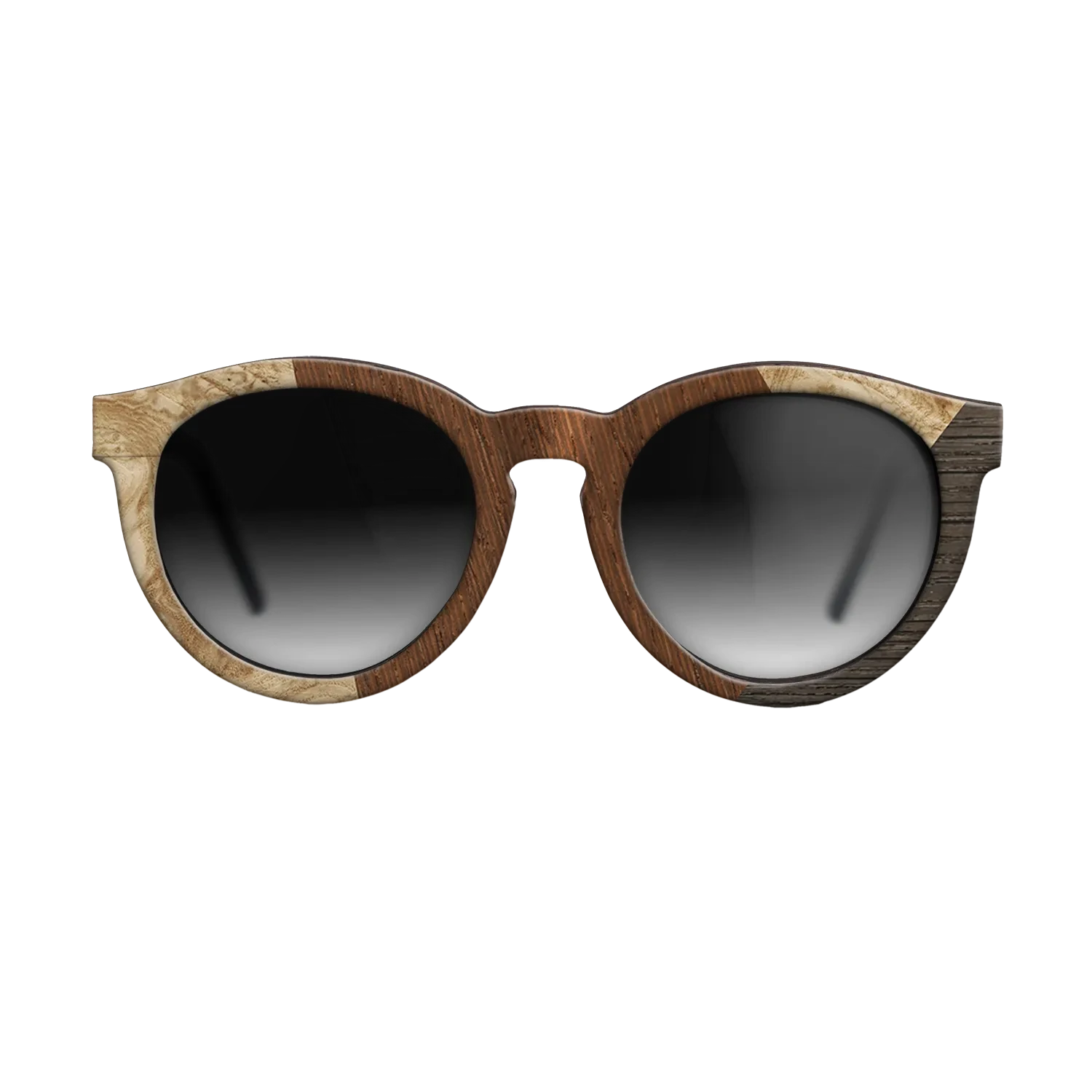 Wenge,Olive Burl,Fumed Oak: Angle Cut - The Rebel - Round - SIRIS wood optic