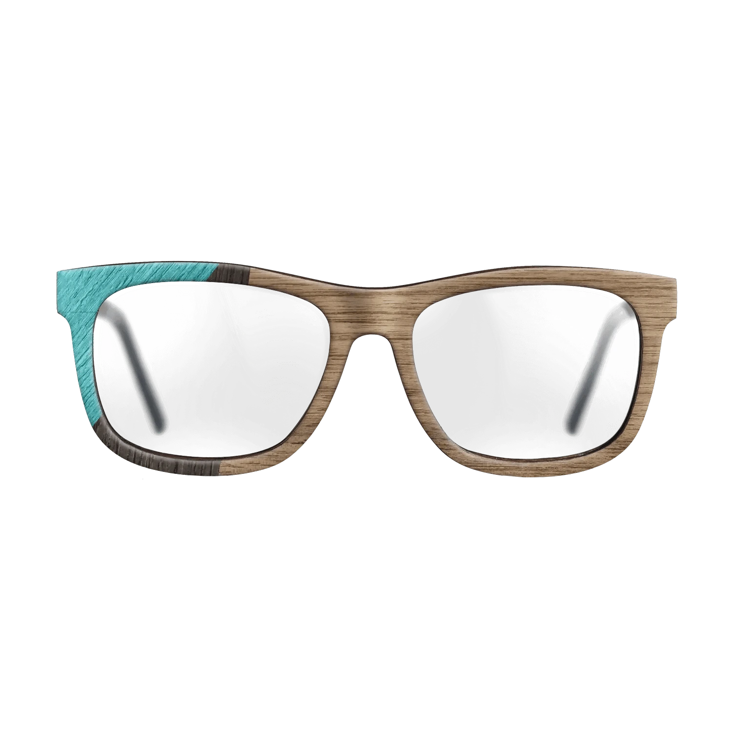 Walnut: Straight Grain,Poplar Dyed: Turquoise,Fumed Oak: Geometric - The Hero - Square - SIRIS wood optic