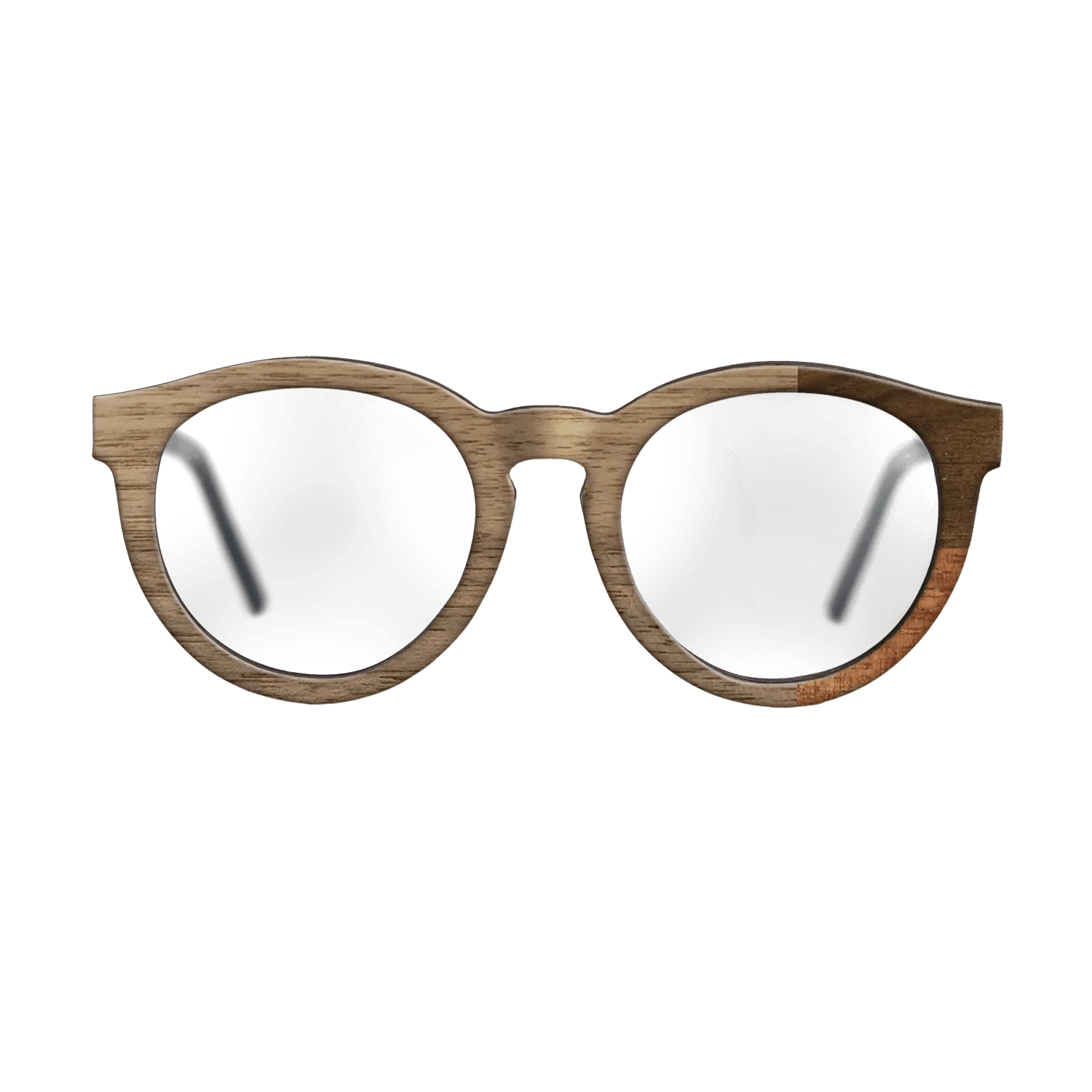 Koa,Walnut: Straight Grain,Ziricote Dark Quartered: Cubic Cuts - The Rebel - Round - SIRIS wood optic