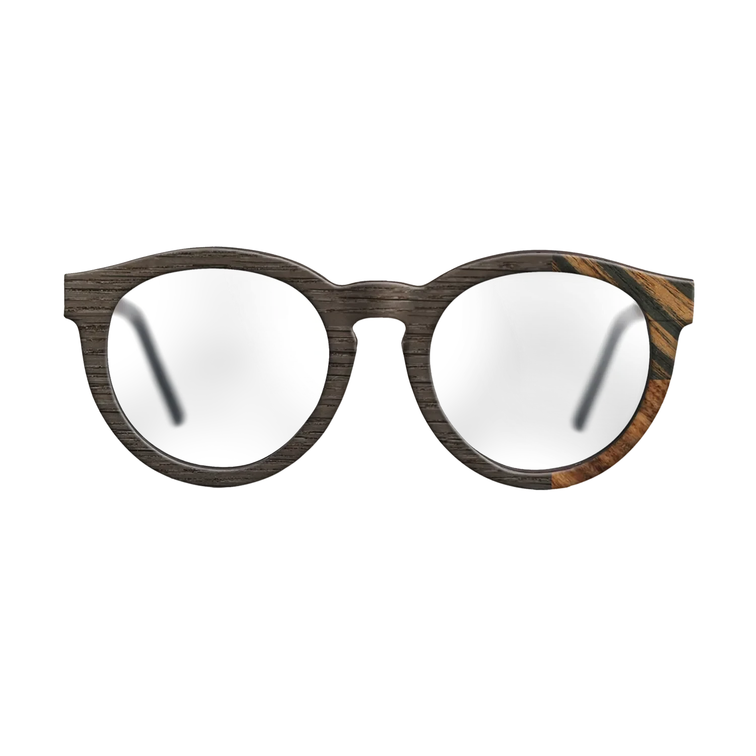 Santos Rosewood Dark,Fumed Oak,Italian Ebony: Cubic Cuts - The Rebel - Round - SIRIS wood optic