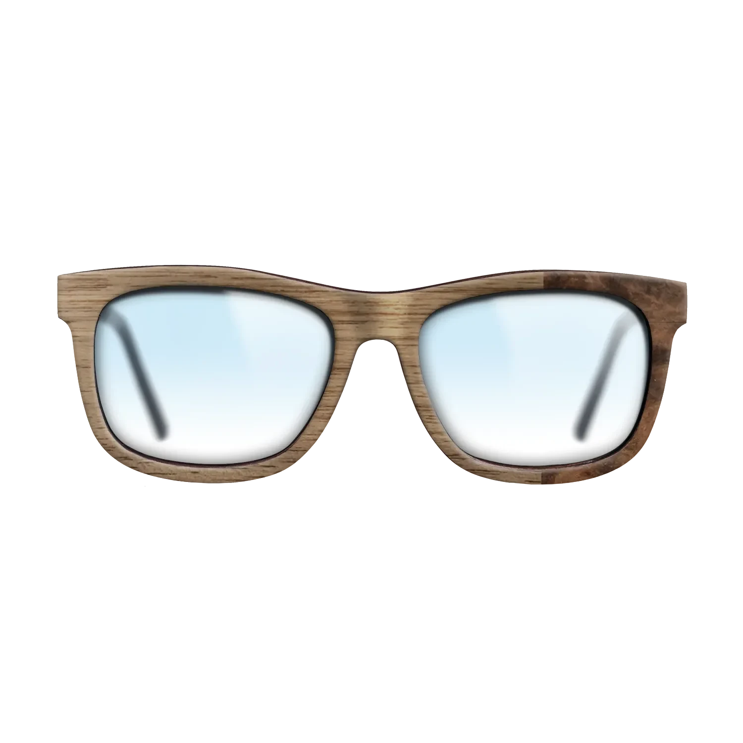 Walnut: Straight Grain, Walnut Burl: DiCut - The Hero - Square - SIRIS wood optic