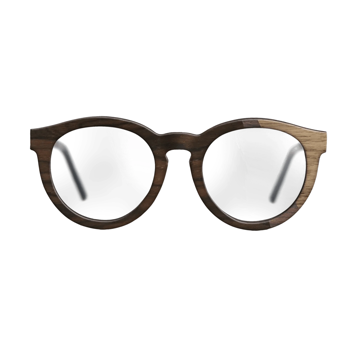 Ziricote Dark Quartered,Walnut Claro Dark,Walnut: Straight Grain: Angle Cut - The Rebel - Round - SIRIS wood optic