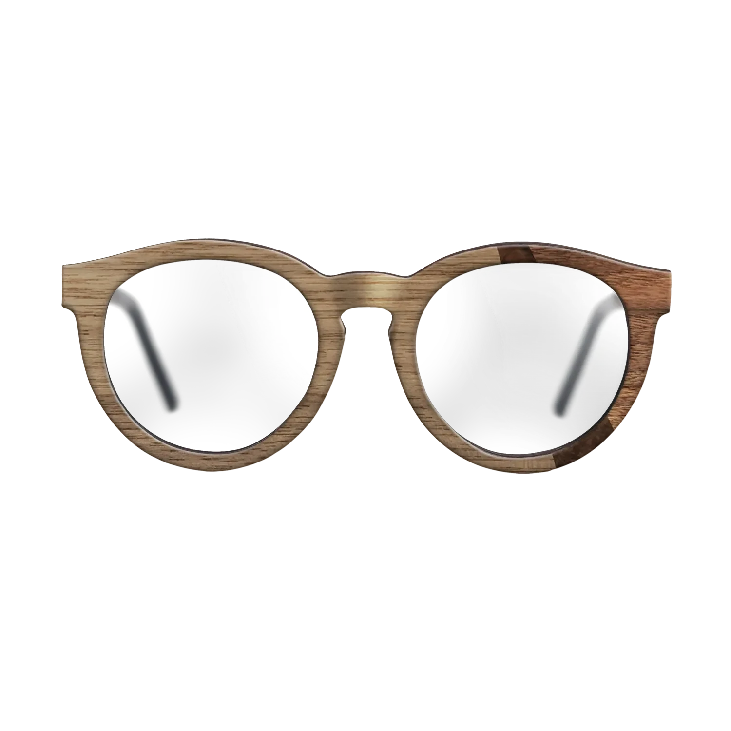 Walnut: Straight Grain,Walnut Burl,Walnut Claro Dark: Angle Cut - The Rebel - Round - SIRIS wood optic