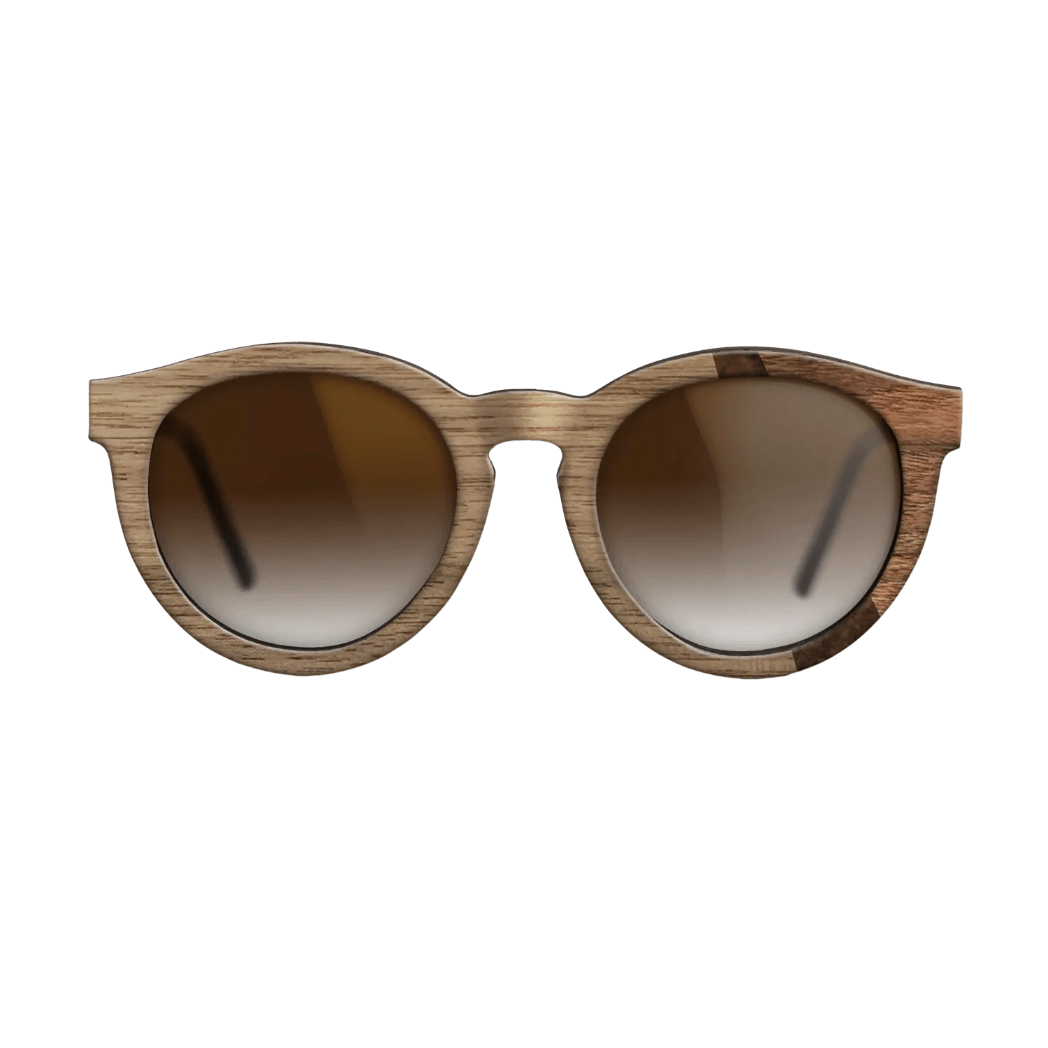 Walnut: Straight Grain,Walnut Burl,Walnut Claro Dark: Angle Cut - The Rebel - Round - SIRIS wood optic