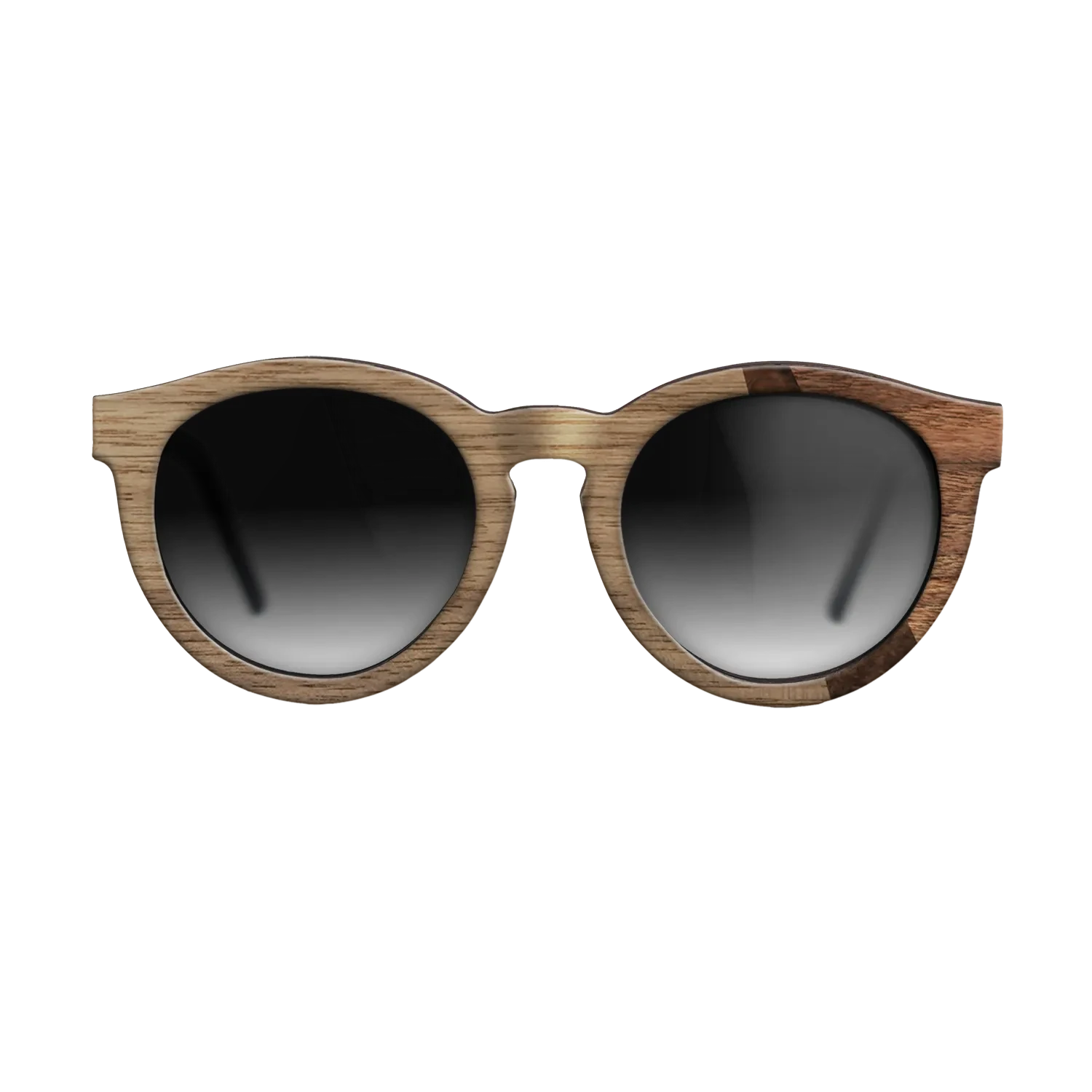 Walnut: Straight Grain,Walnut Burl,Walnut Claro Dark: Angle Cut - The Rebel - Round - SIRIS wood optic