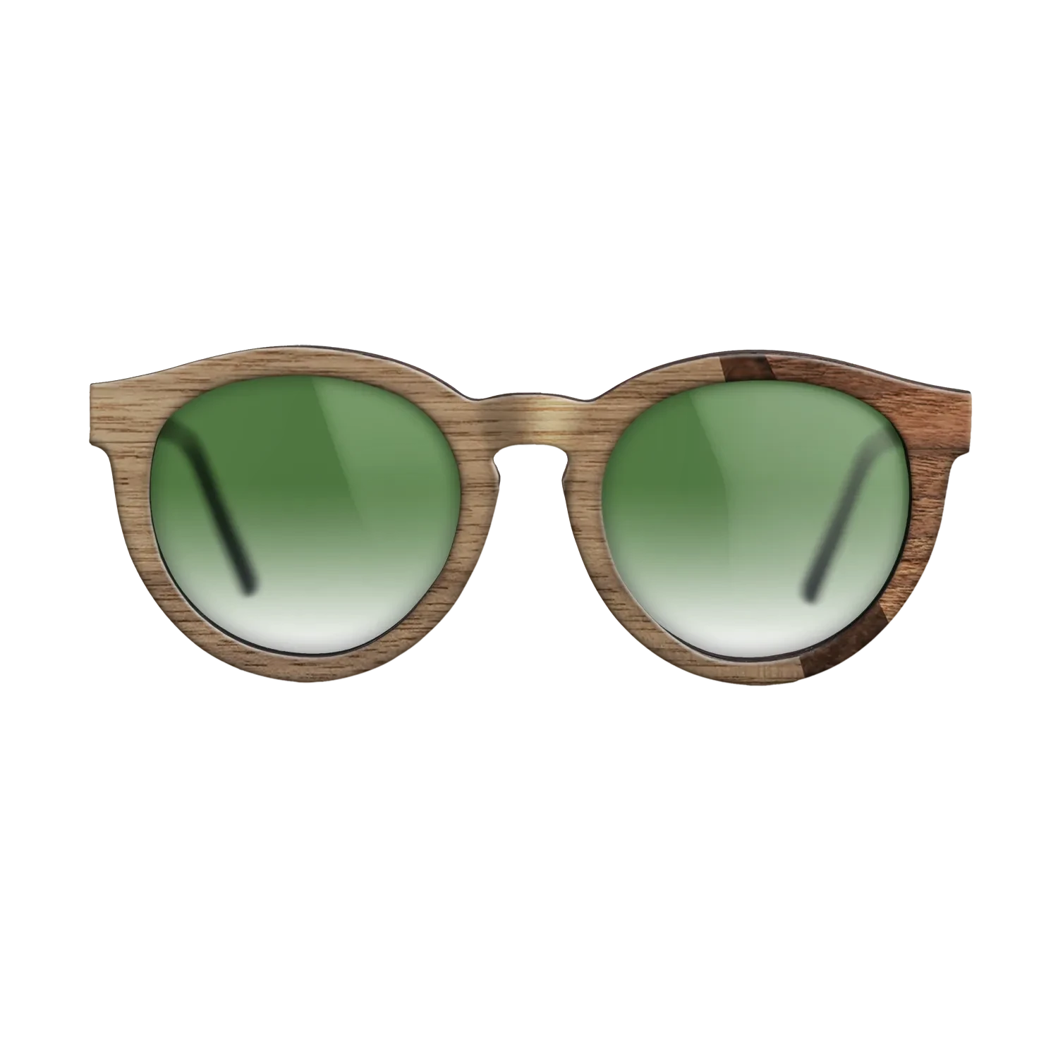 Walnut: Straight Grain,Walnut Burl,Walnut Claro Dark: Angle Cut - The Rebel - Round - SIRIS wood optic