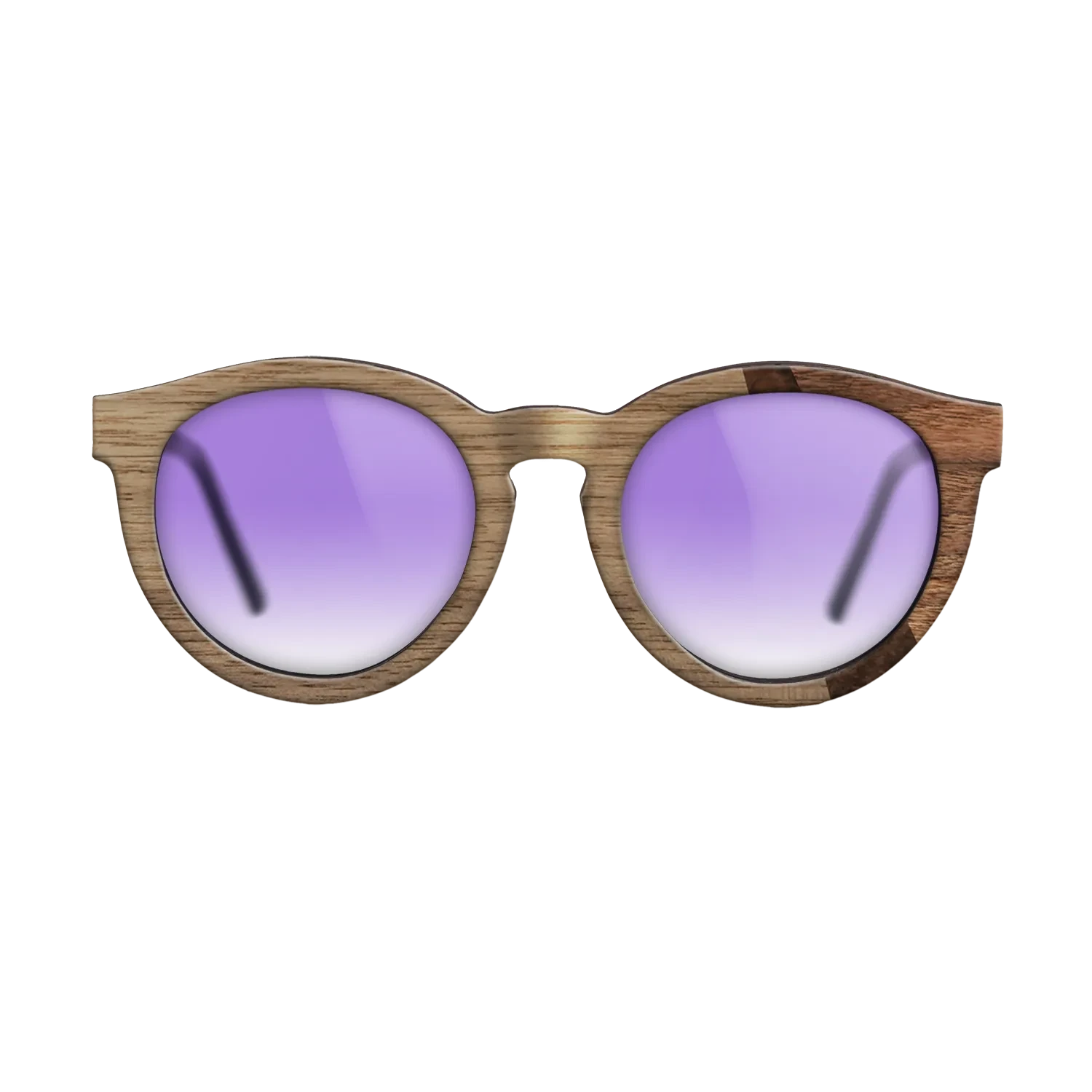 Walnut: Straight Grain,Walnut Burl,Walnut Claro Dark: Angle Cut - The Rebel - Round - SIRIS wood optic