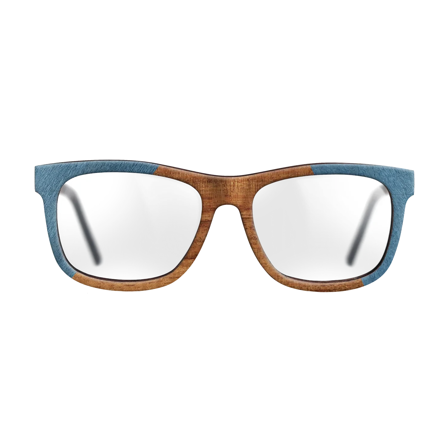 Koa,Poplar Dyed: Blue Denim: Angle Cut - The Hero - Square - SIRIS wood optic