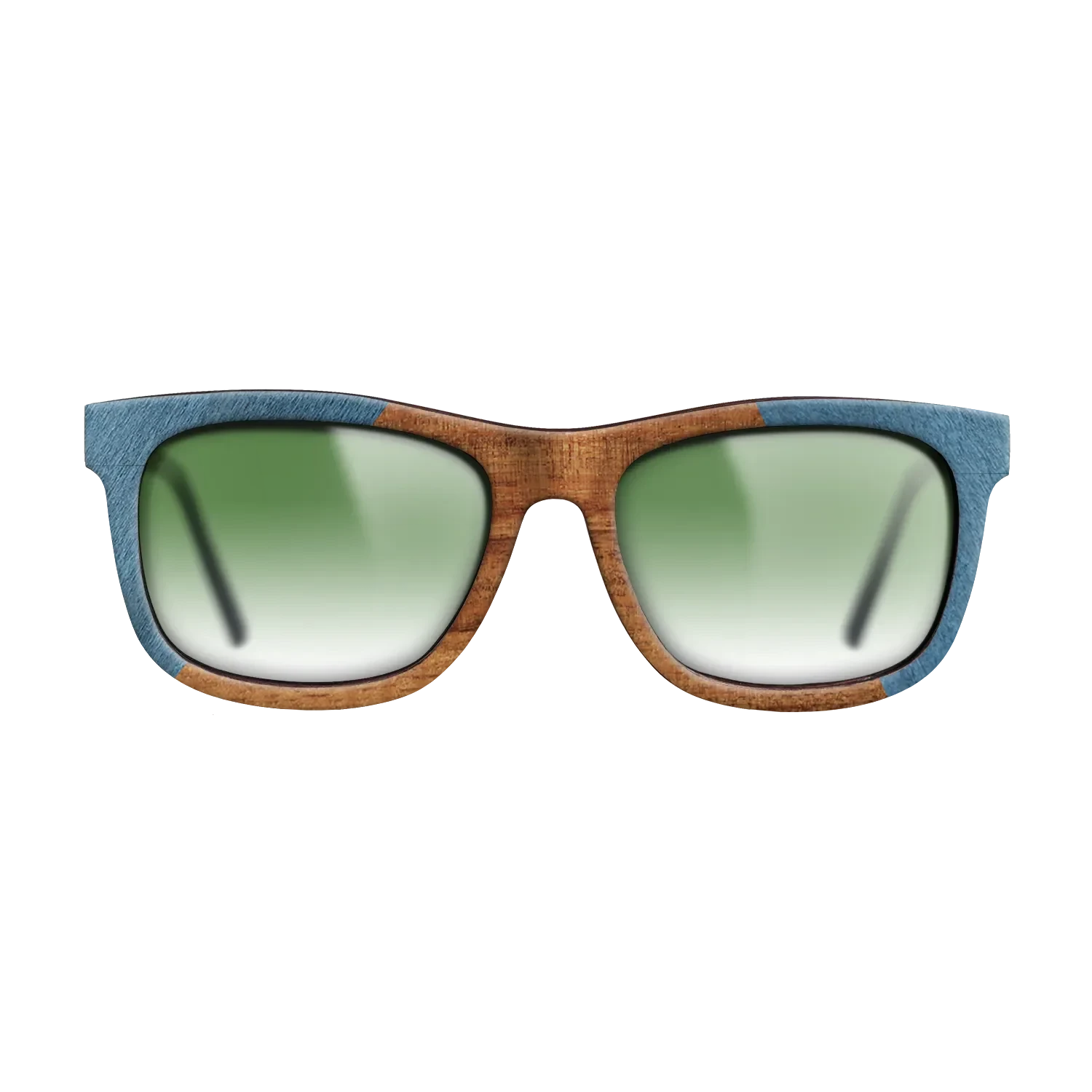 Koa,Poplar Dyed: Blue Denim: Angle Cut - The Hero - Square - SIRIS wood optic