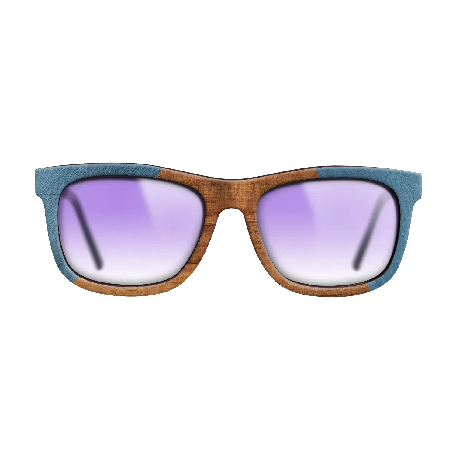 Koa,Poplar Dyed: Blue Denim: Angle Cut - The Hero - Square - SIRIS wood optic