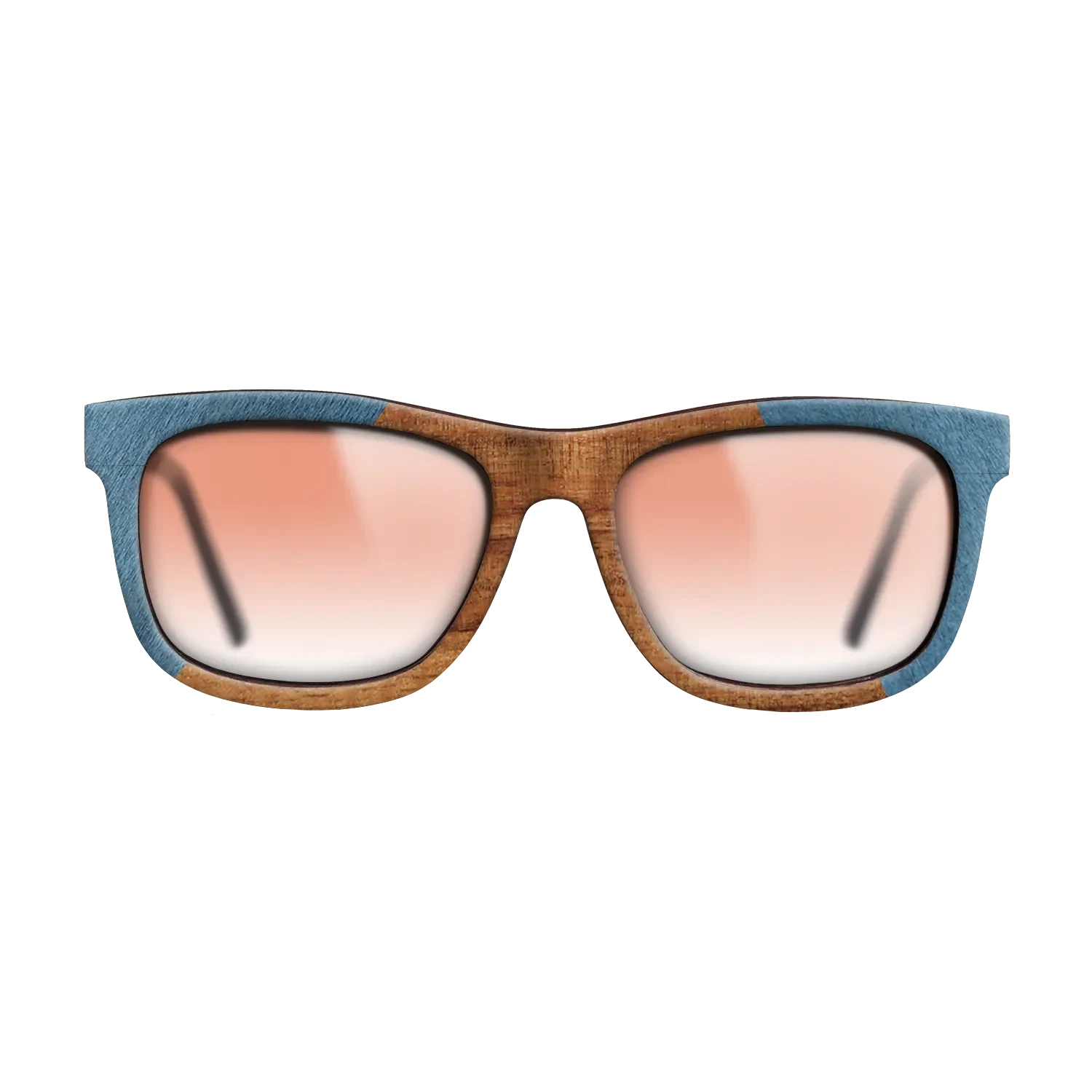 Koa,Poplar Dyed: Blue Denim: Angle Cut - The Hero - Square - SIRIS wood optic