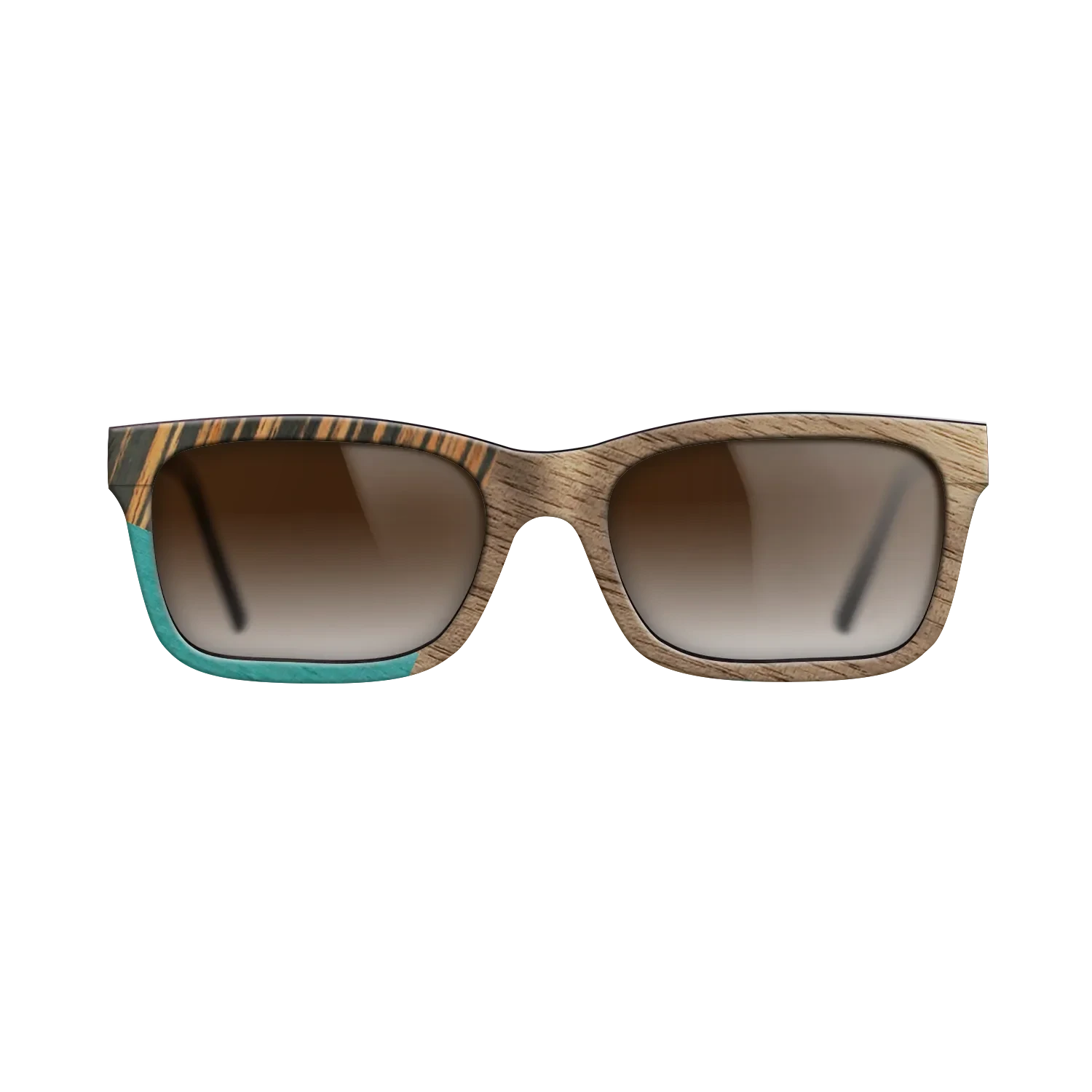 Walnut: Straight Grain,Fumed Oak,Italian Ebony,Poplar Dyed: Turquoise: Geometric - The Sage - Block - SIRIS wood optic