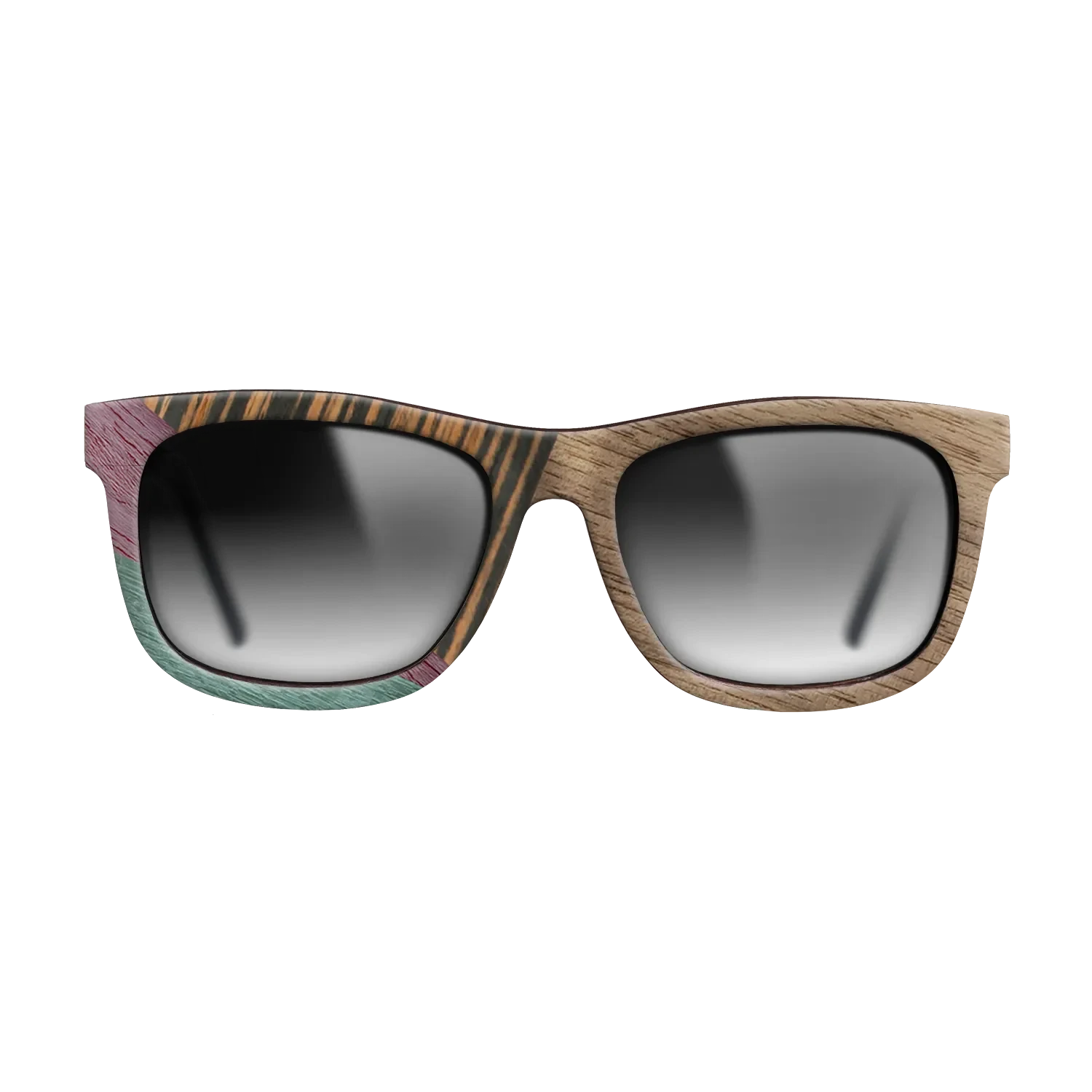 Walnut: Straight Grain,Italian Ebony,Poplar Dyed: Purple,Poplar Dyed: Turquoise,Fumed Oak: Geometric - The Hero - Square - SIRIS wood optic