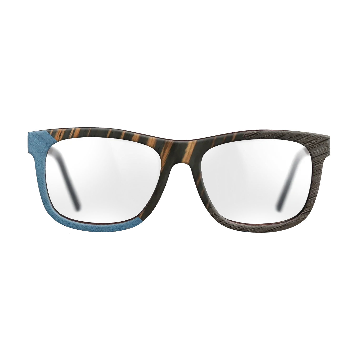 Olive Burl,Poplar Dyed: Blue Denim,Italian Ebony,Fumed Oak: Geometric - The Hero - Square - SIRIS wood optic