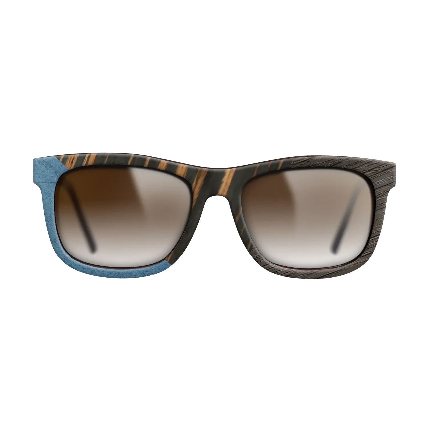 Olive Burl,Poplar Dyed: Blue Denim,Italian Ebony,Fumed Oak: Geometric - The Hero - Square - SIRIS wood optic