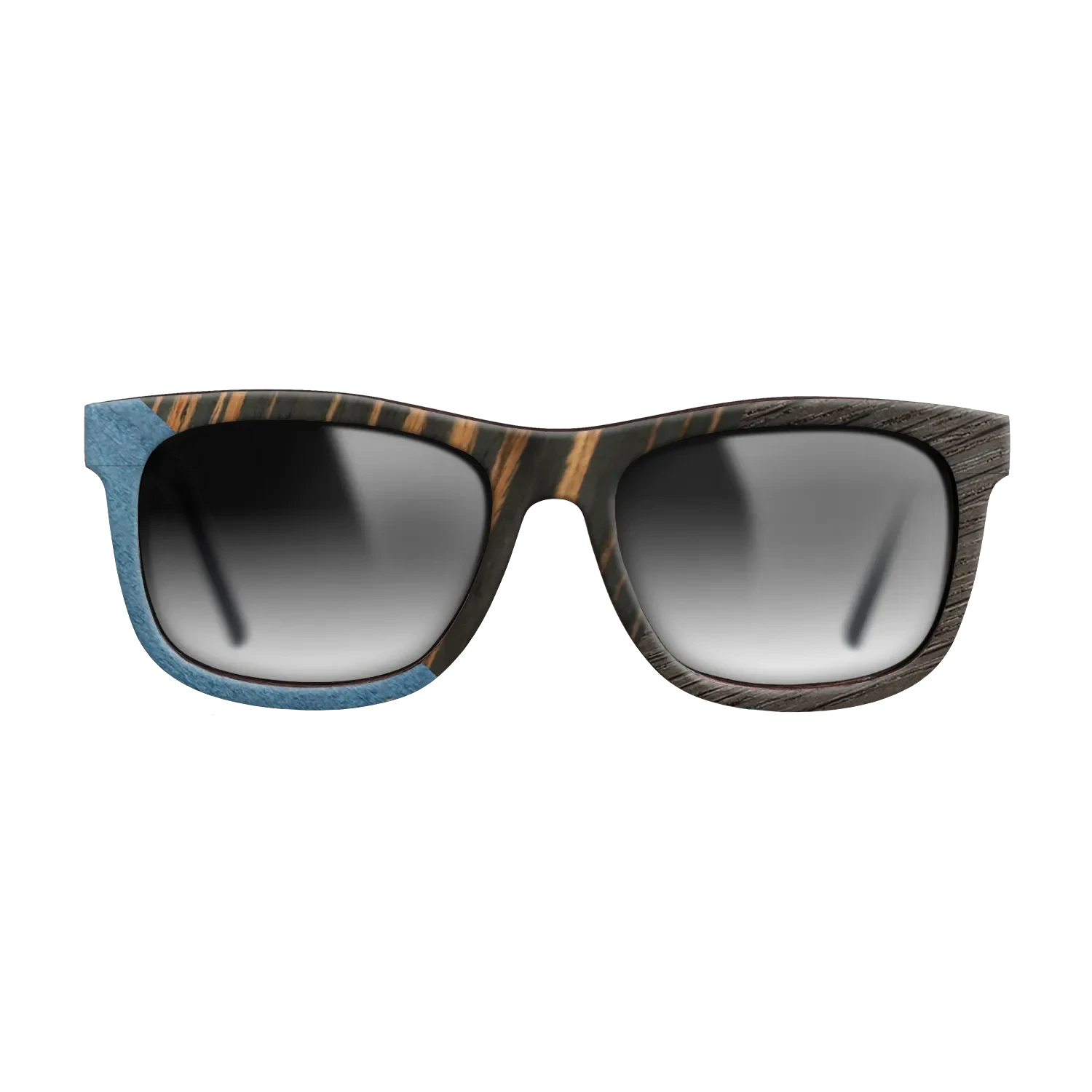 Olive Burl,Poplar Dyed: Blue Denim,Italian Ebony,Fumed Oak: Geometric - The Hero - Square - SIRIS wood optic