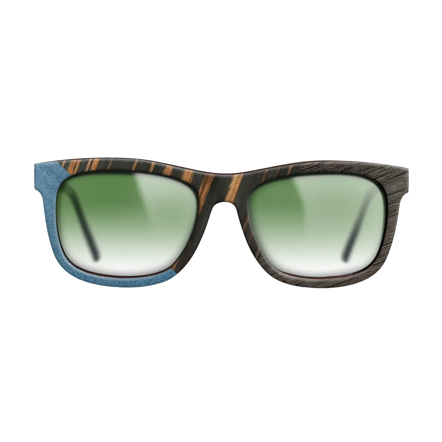 Olive Burl,Poplar Dyed: Blue Denim,Italian Ebony,Fumed Oak: Geometric - The Hero - Square - SIRIS wood optic