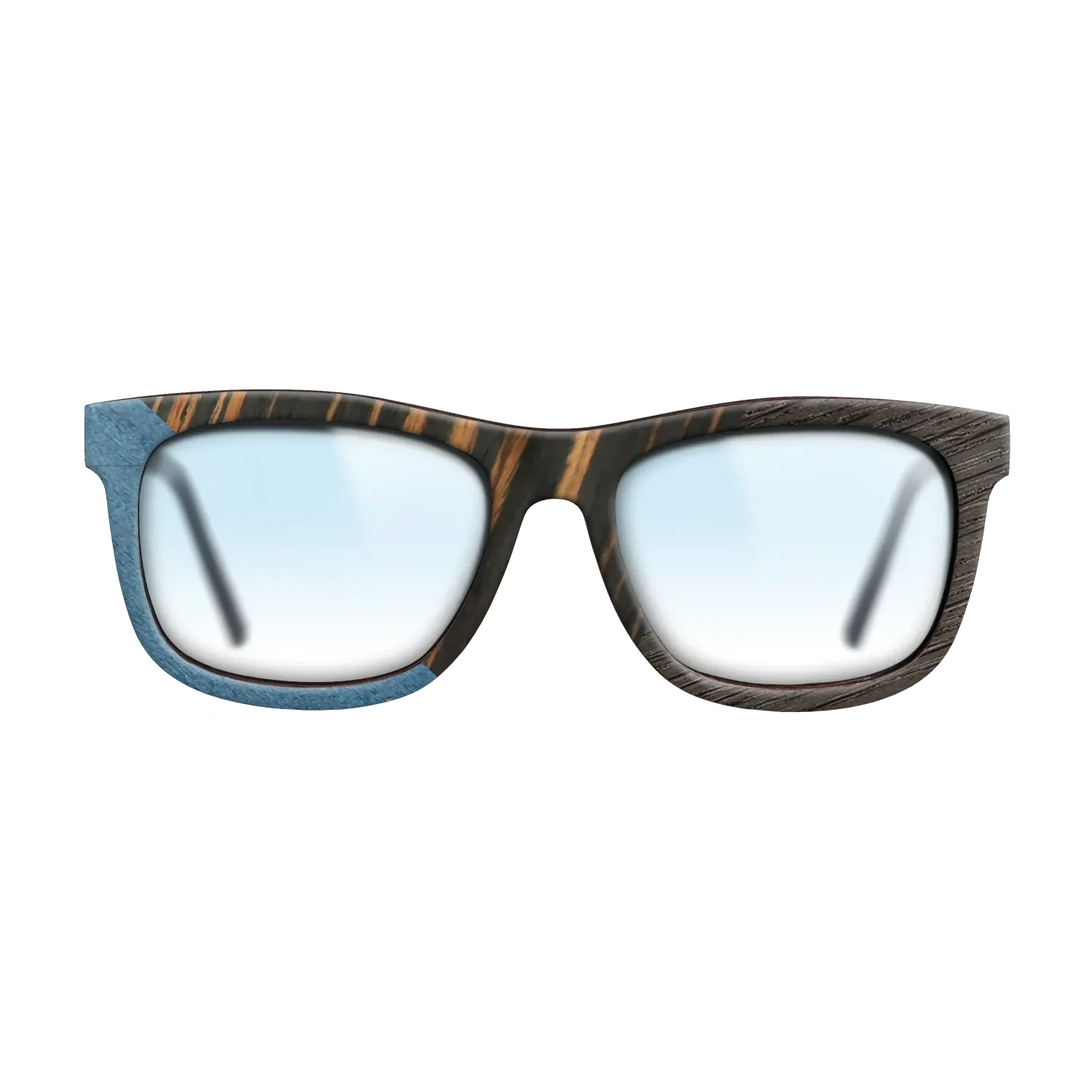 Olive Burl,Poplar Dyed: Blue Denim,Italian Ebony,Fumed Oak: Geometric - The Hero - Square - SIRIS wood optic