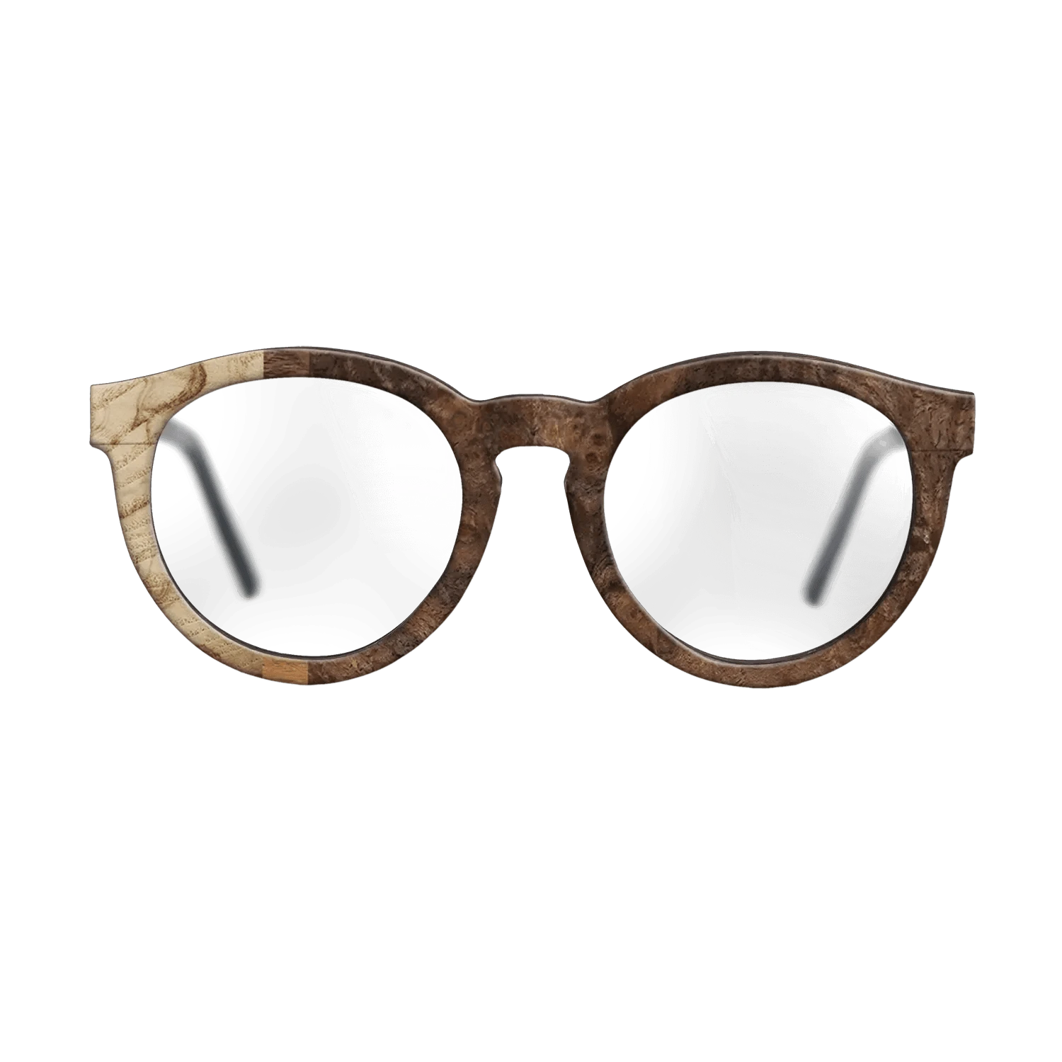 Walnut Burl,Olive Burl,Ziricote Light Quartered: Patch - The Rebel - Round - 774 - SIRIS wood optic