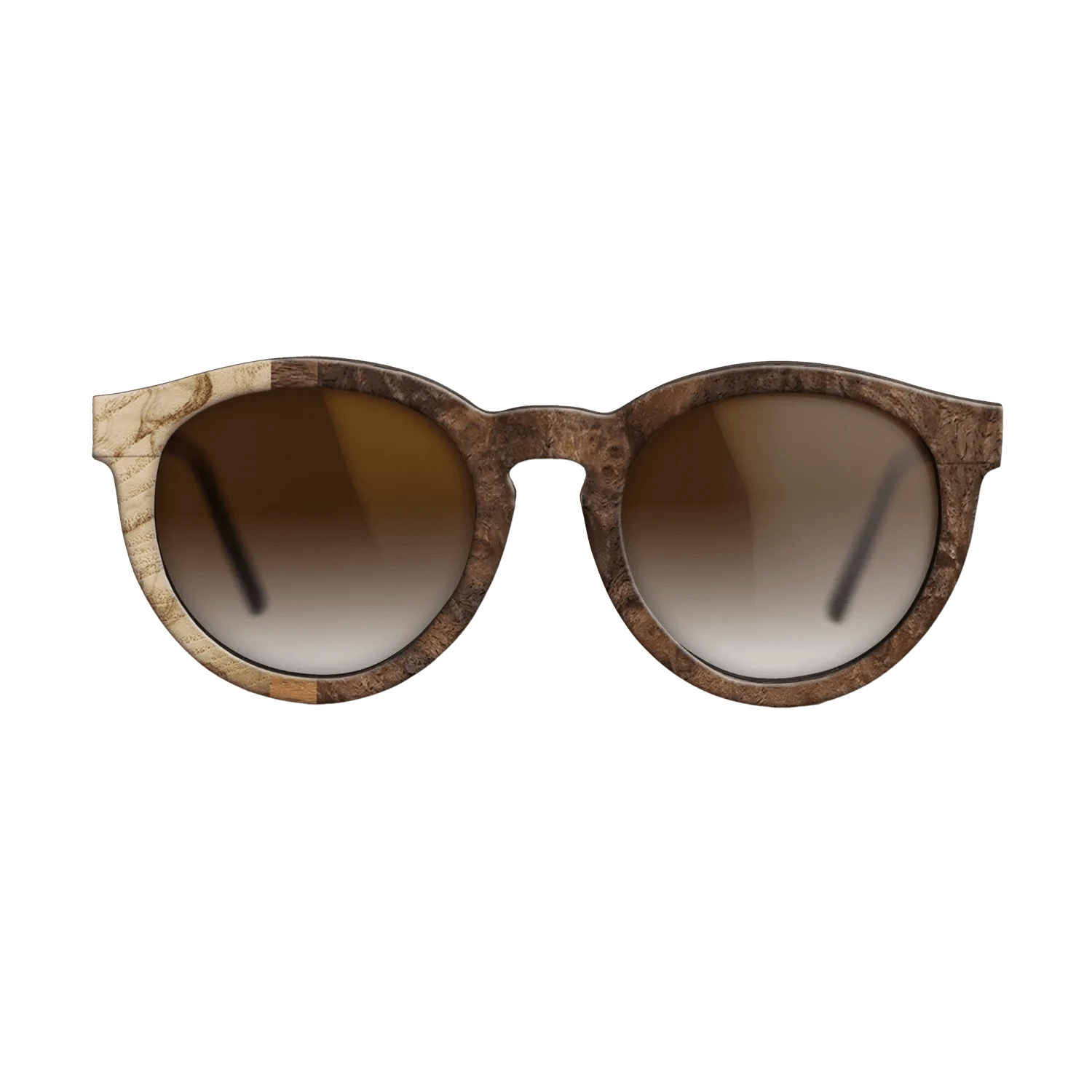 Walnut Burl,Olive Burl,Ziricote Light Quartered: Patch - The Rebel - Round - 774 - SIRIS wood optic