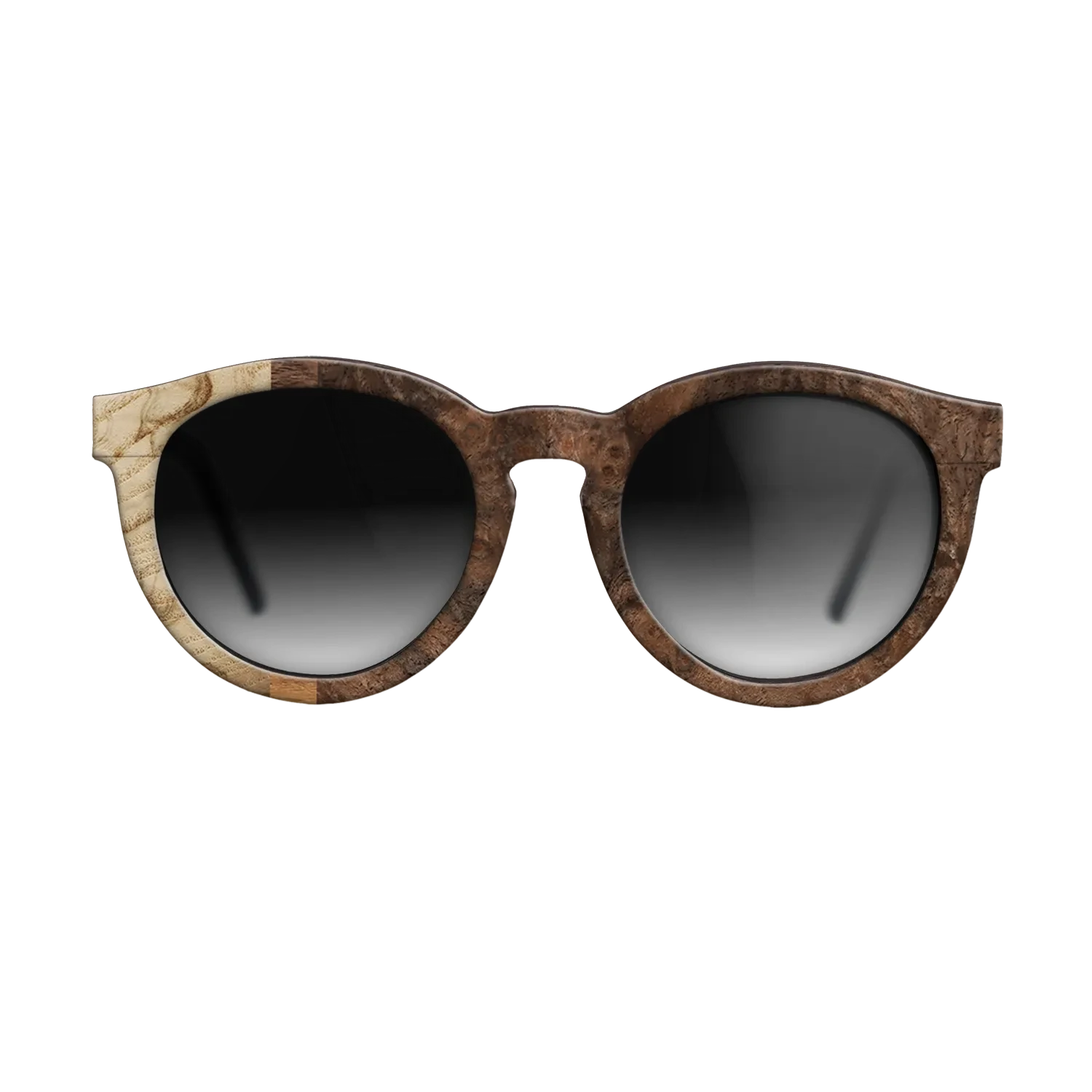 Walnut Burl,Olive Burl,Ziricote Light Quartered: Patch - The Rebel - Round - 774 - SIRIS wood optic