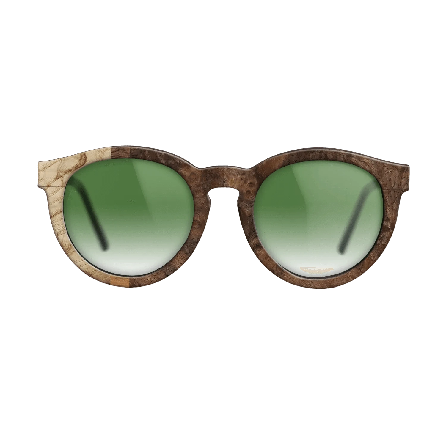 Walnut Burl,Olive Burl,Ziricote Light Quartered: Patch - The Rebel - Round - 774 - SIRIS wood optic