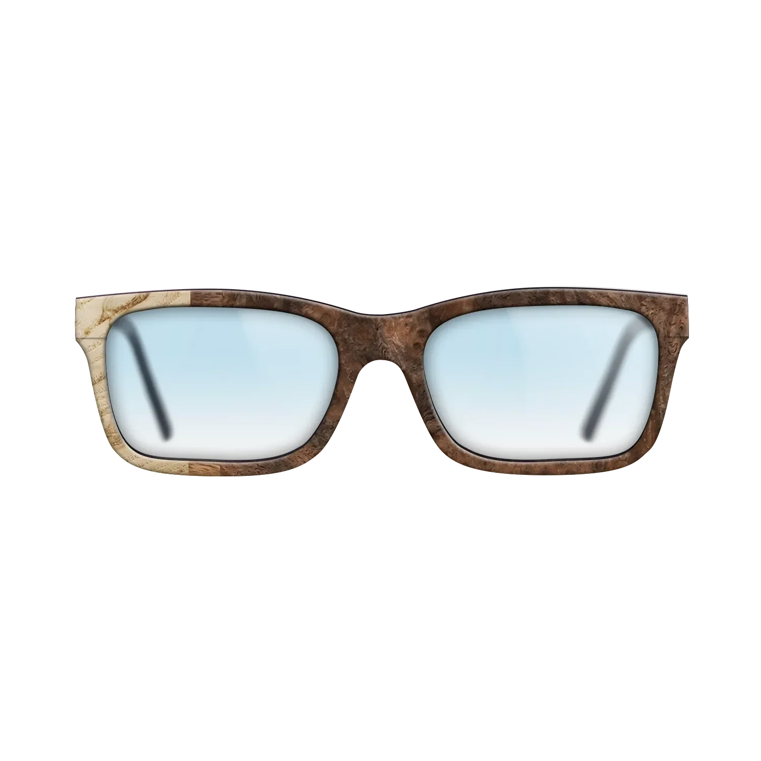 Walnut Burl,Olive Burl,Ziricote Light Quartered: Patch - The Sage - Rectangle - 774 - SIRIS wood optic