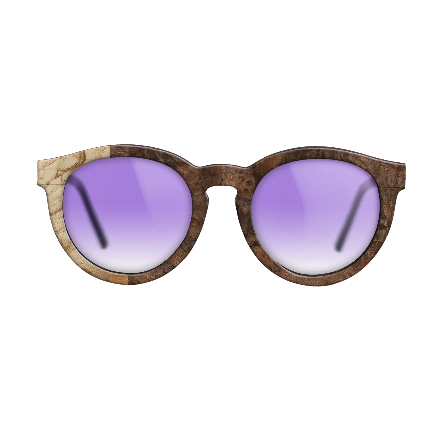 Walnut Burl,Olive Burl,Ziricote Light Quartered: Patch - The Rebel - Round - 774 - SIRIS wood optic