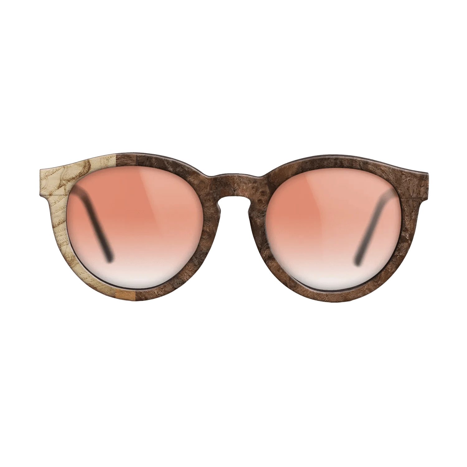 Walnut Burl,Olive Burl,Ziricote Light Quartered: Patch - The Rebel - Round - 774 - SIRIS wood optic