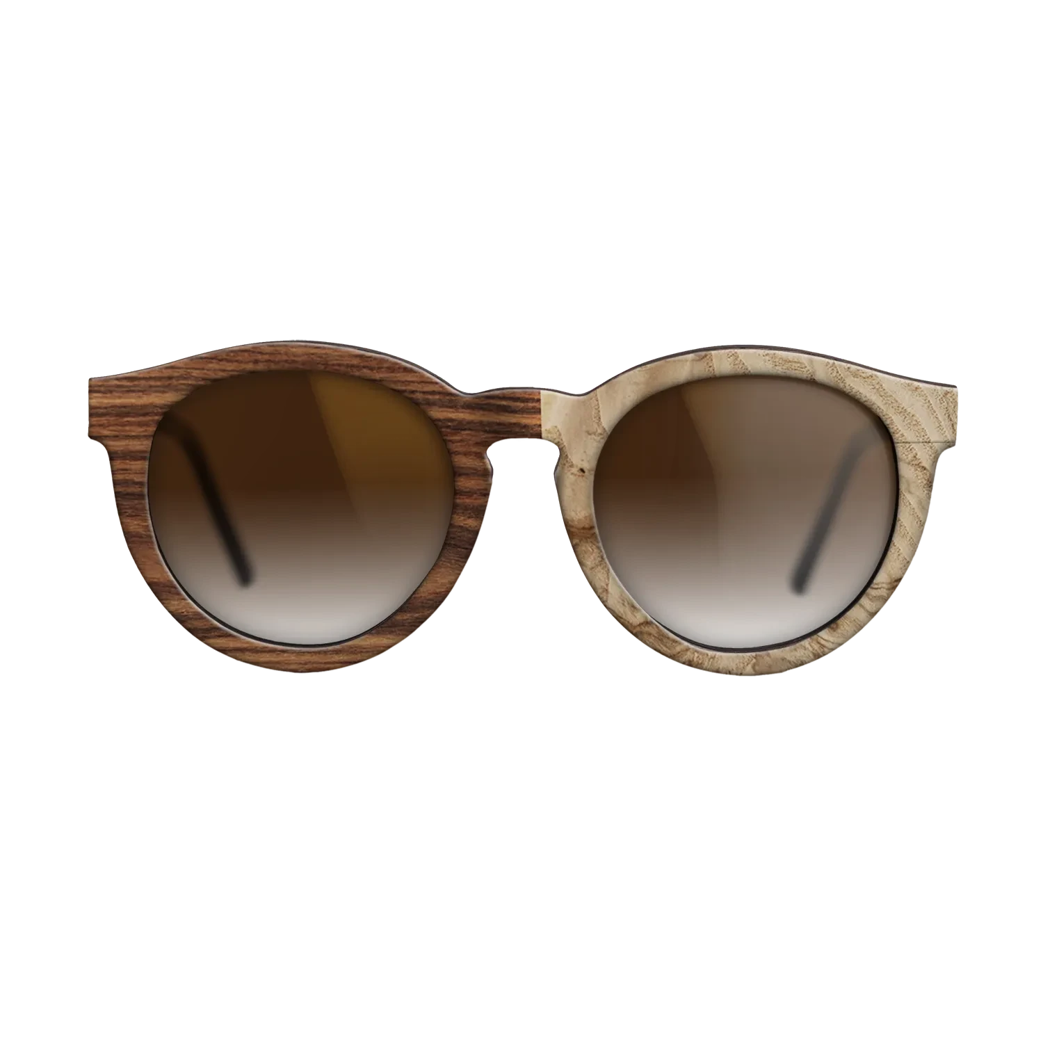 Santos Rosewood Dark,Olive Burl: Dicut - The Rebel - Round - SIRIS wood optic