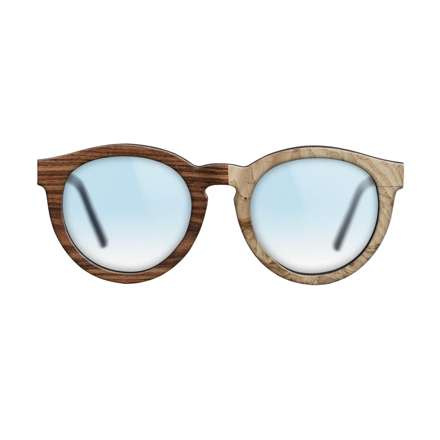 Santos Rosewood Dark,Olive Burl: Dicut - The Rebel - Round - SIRIS wood optic