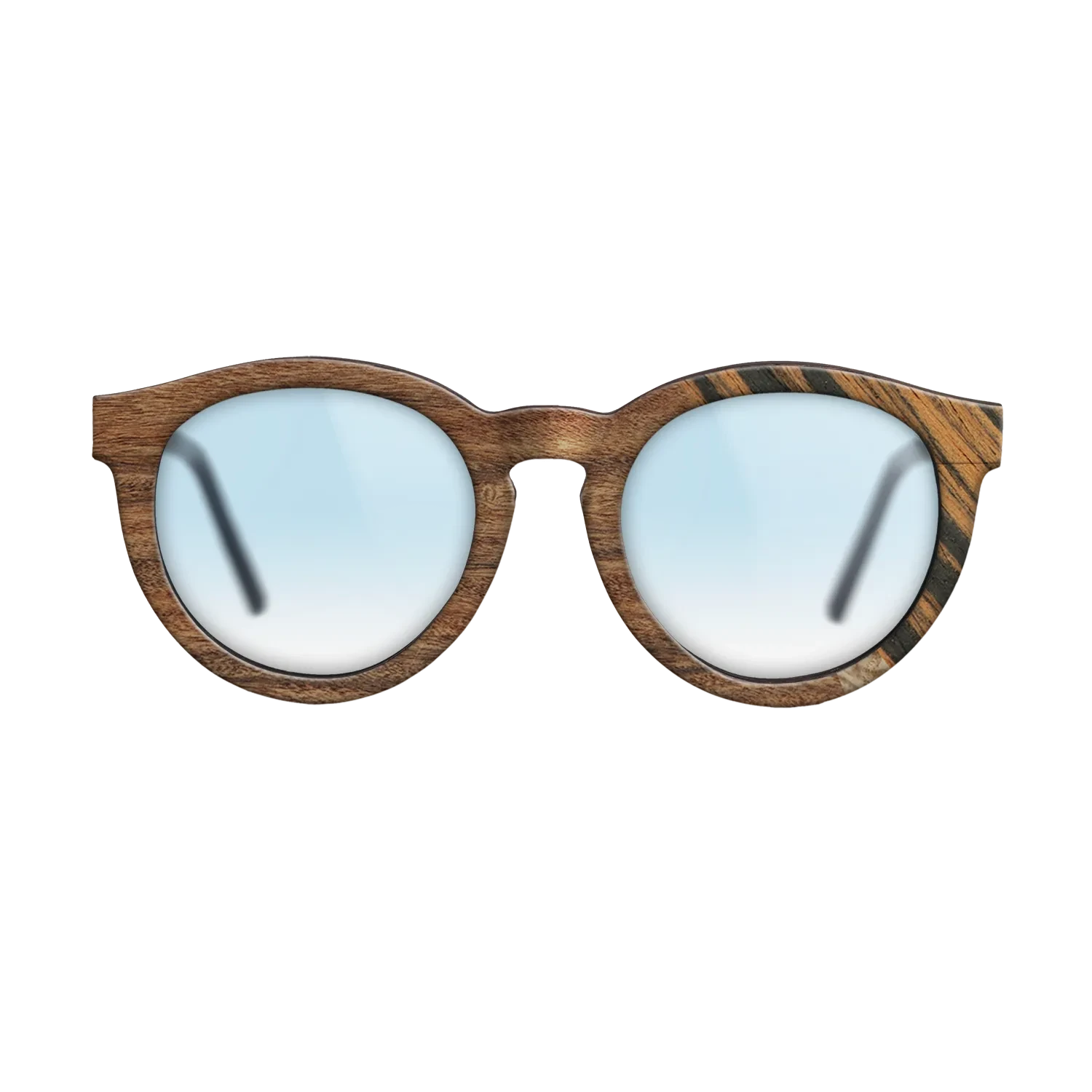 Italian Ebony,Santos Rosewood Dark,Olive Burl: Angle Cut - The Rebel - Round - SIRIS wood optic