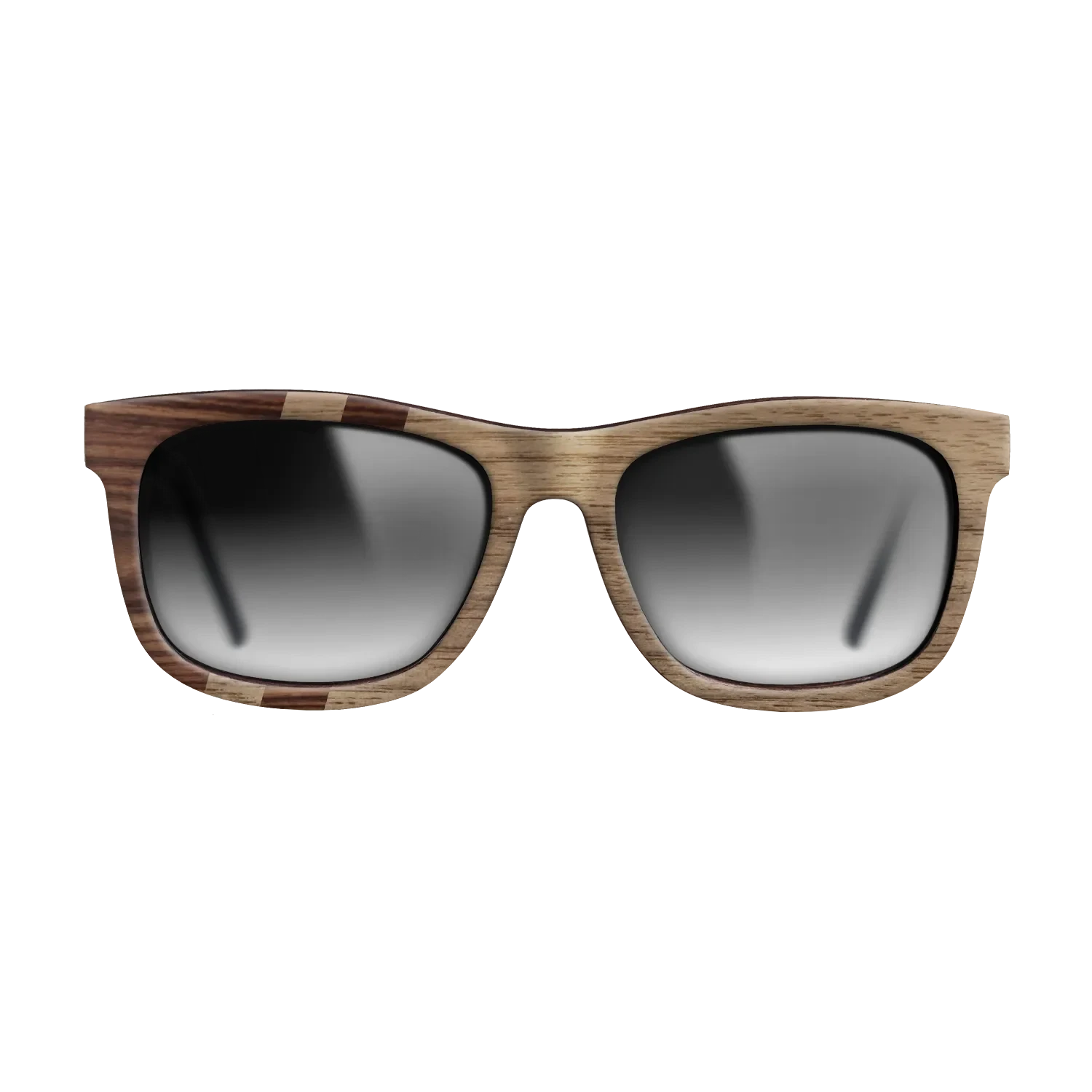 Walnut: Straight Grain,Santos Rosewood Dark: Splice - The Hero - Square - SIRIS wood optic