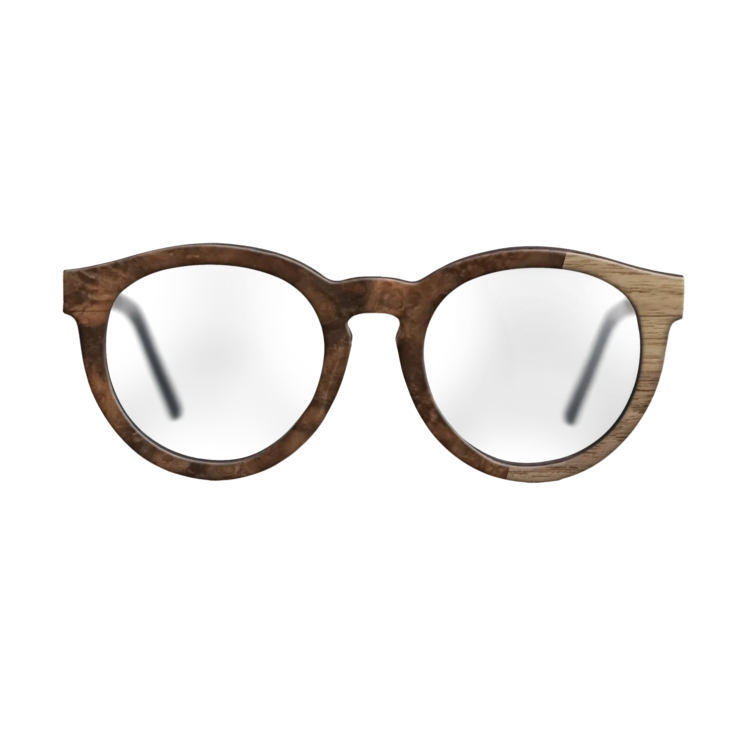 Walnut Burl,Walnut: Straight Grain: Bauhaus - The Rebel - Round - 1423 - SIRIS wood optic